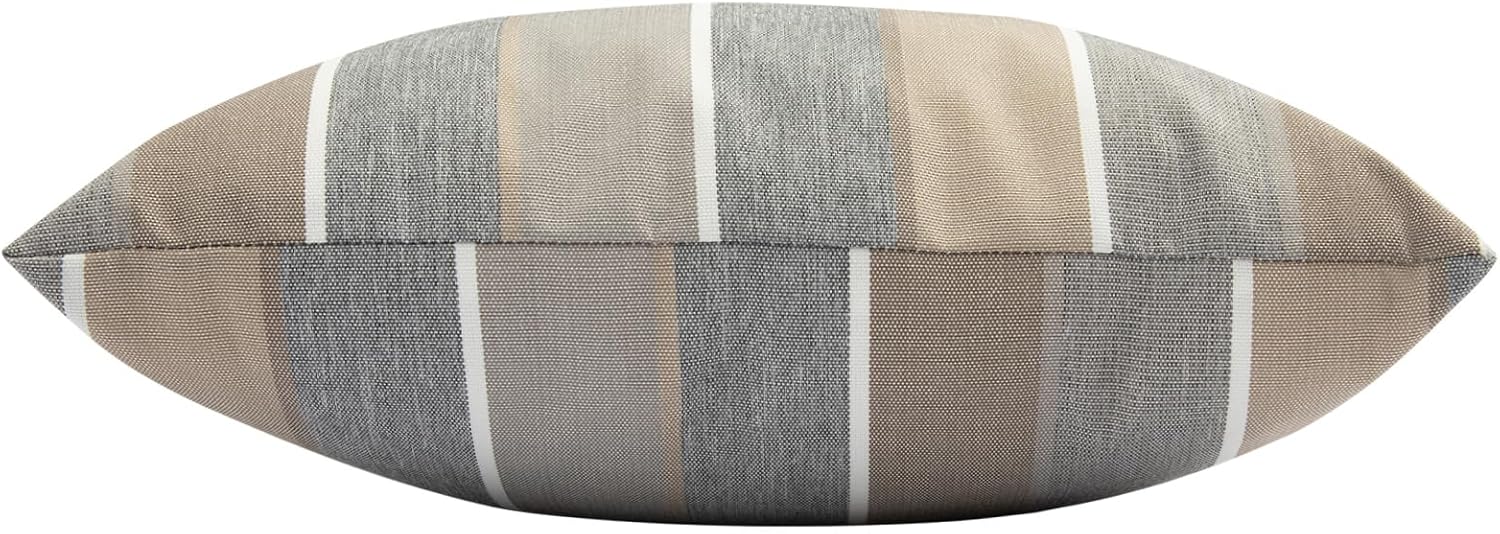 FUNHOME Outdoor Throw Pillows Set of 2 Gray Stripe