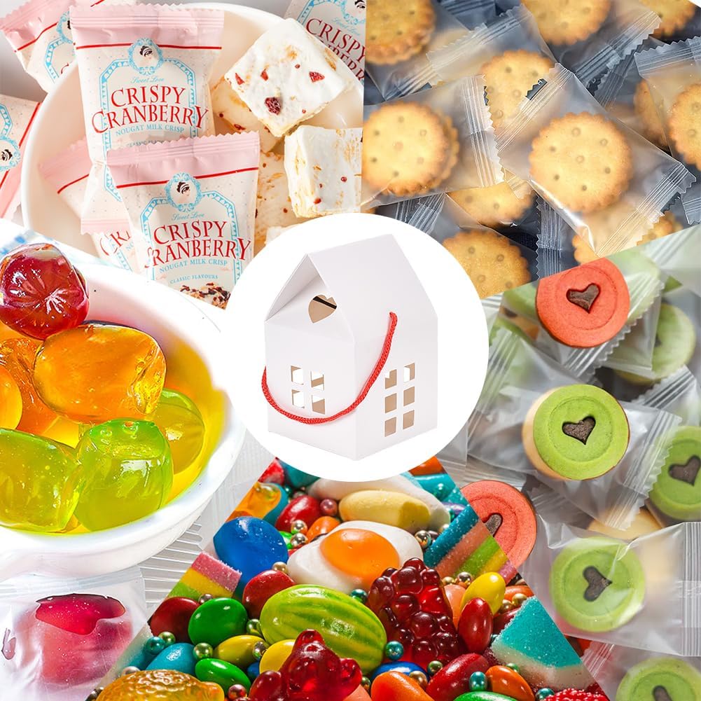 BENECREAT 30Pcs House Shaped Gift Boxes for Wedding Baby Shower Birthday Party