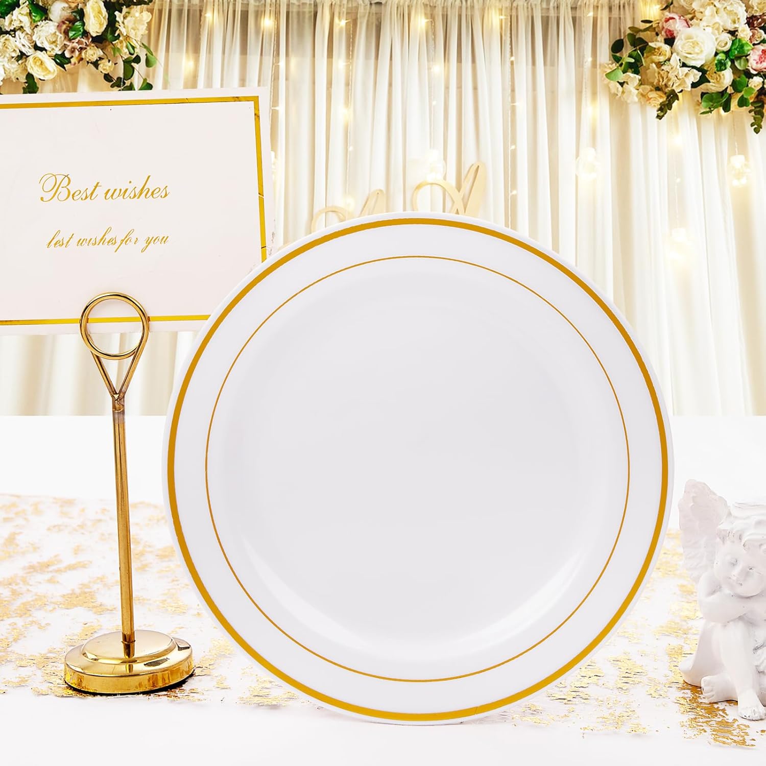 I00000 144 Piece Small Plastic Dessert Plates Set
