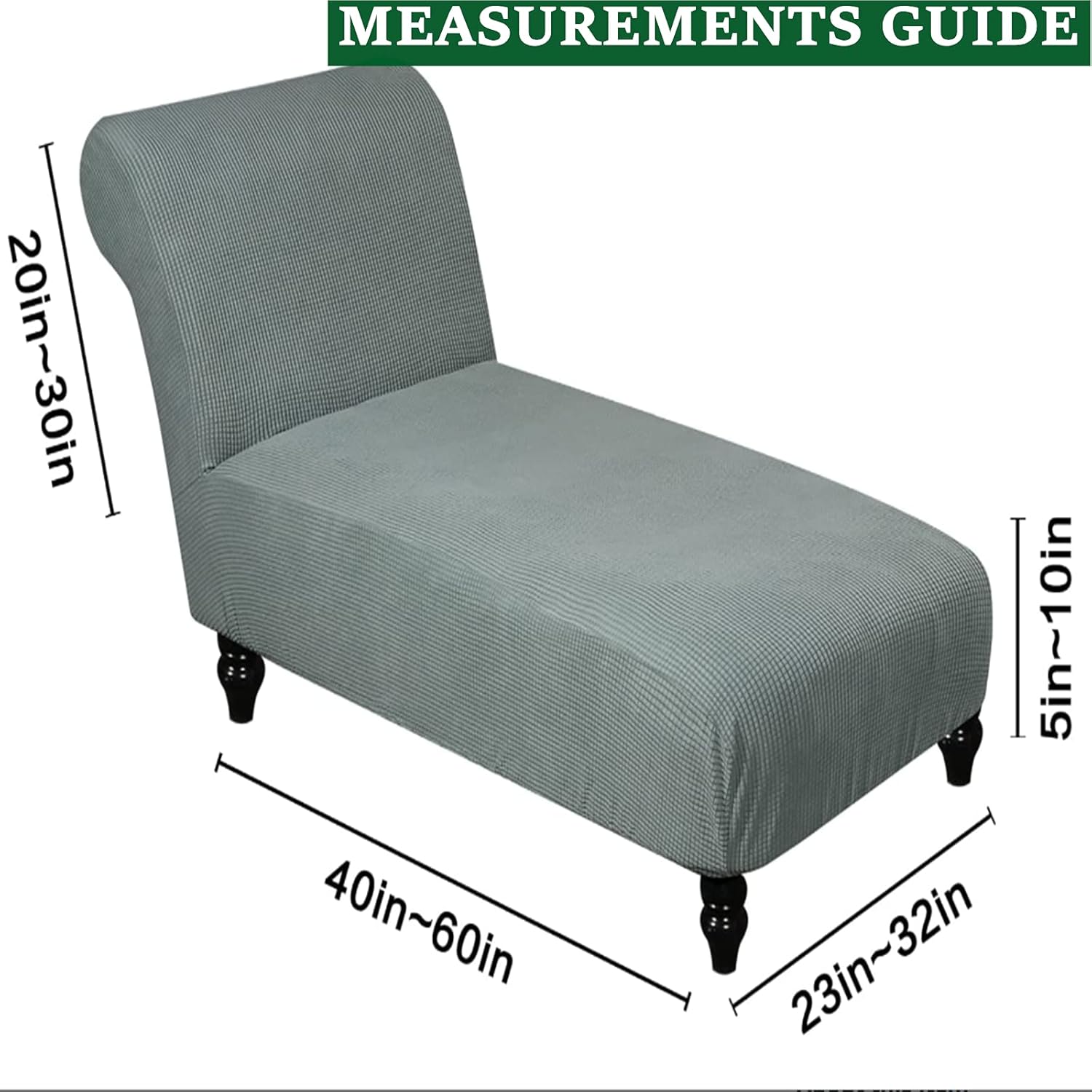 Stretch Chaise Lounge Cover for Indoor Furniture Protection