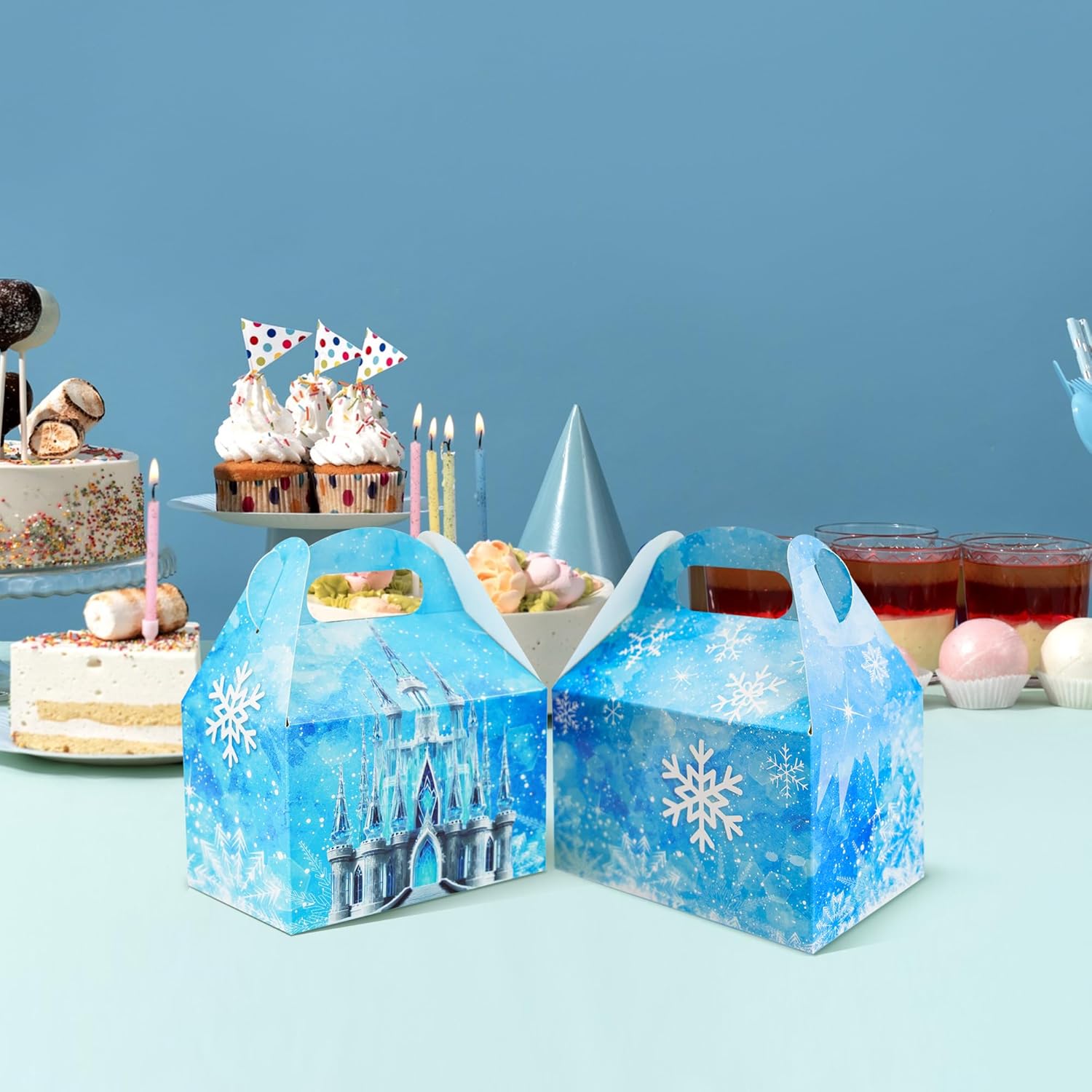 16Pcs Snowflake Gift Boxes for Winter Party Supplies