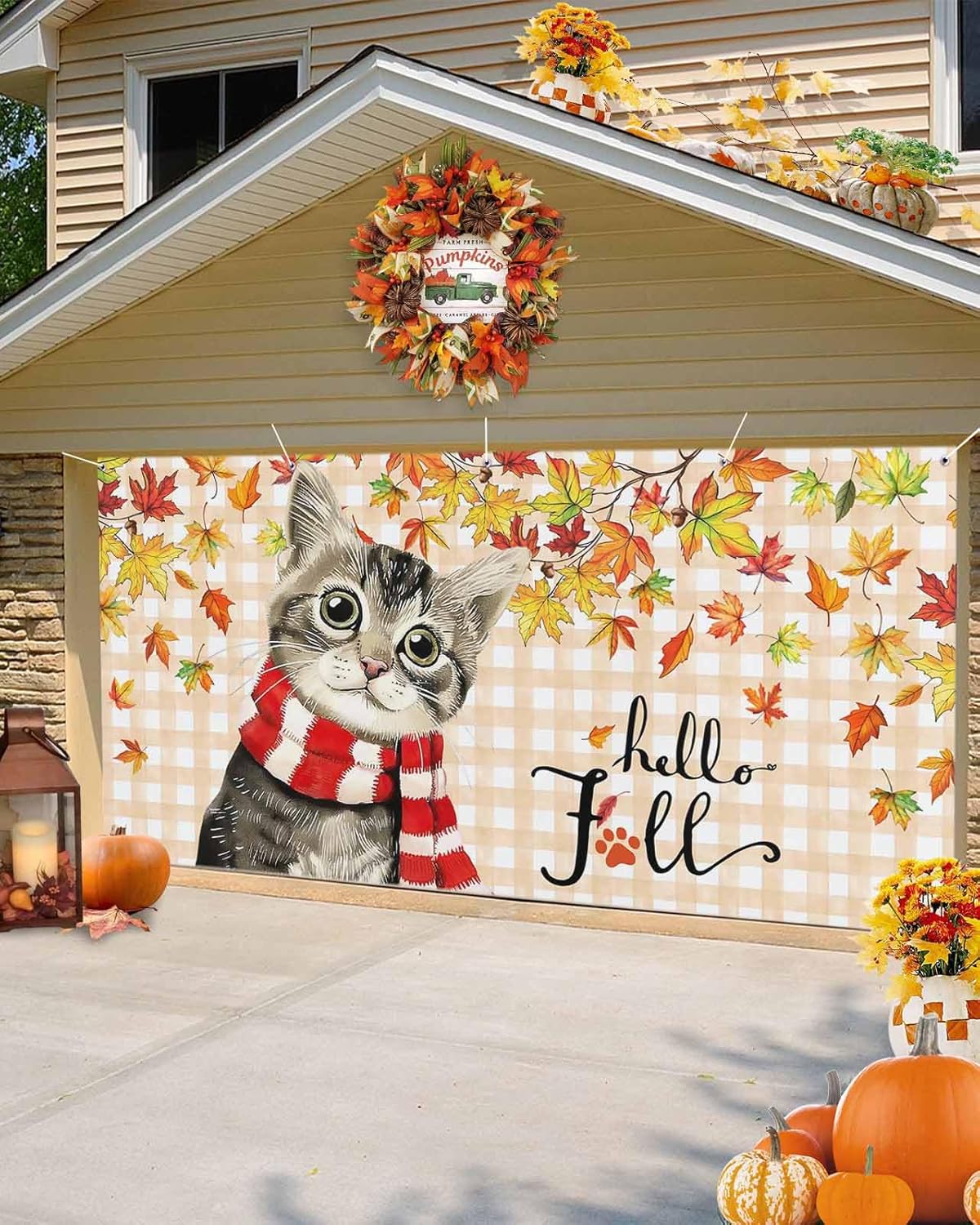 Fall Garage Door Banner 7x8 ft Thanksgiving Decor