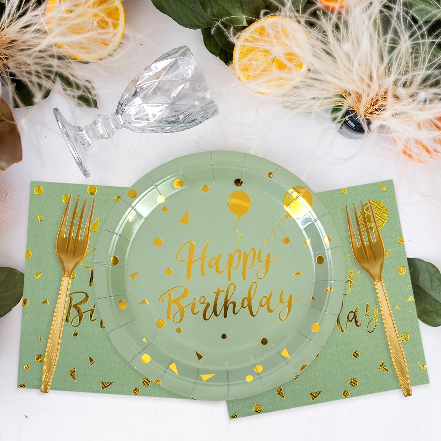 48PCS Happy Birthday Party Plates Napkins Set