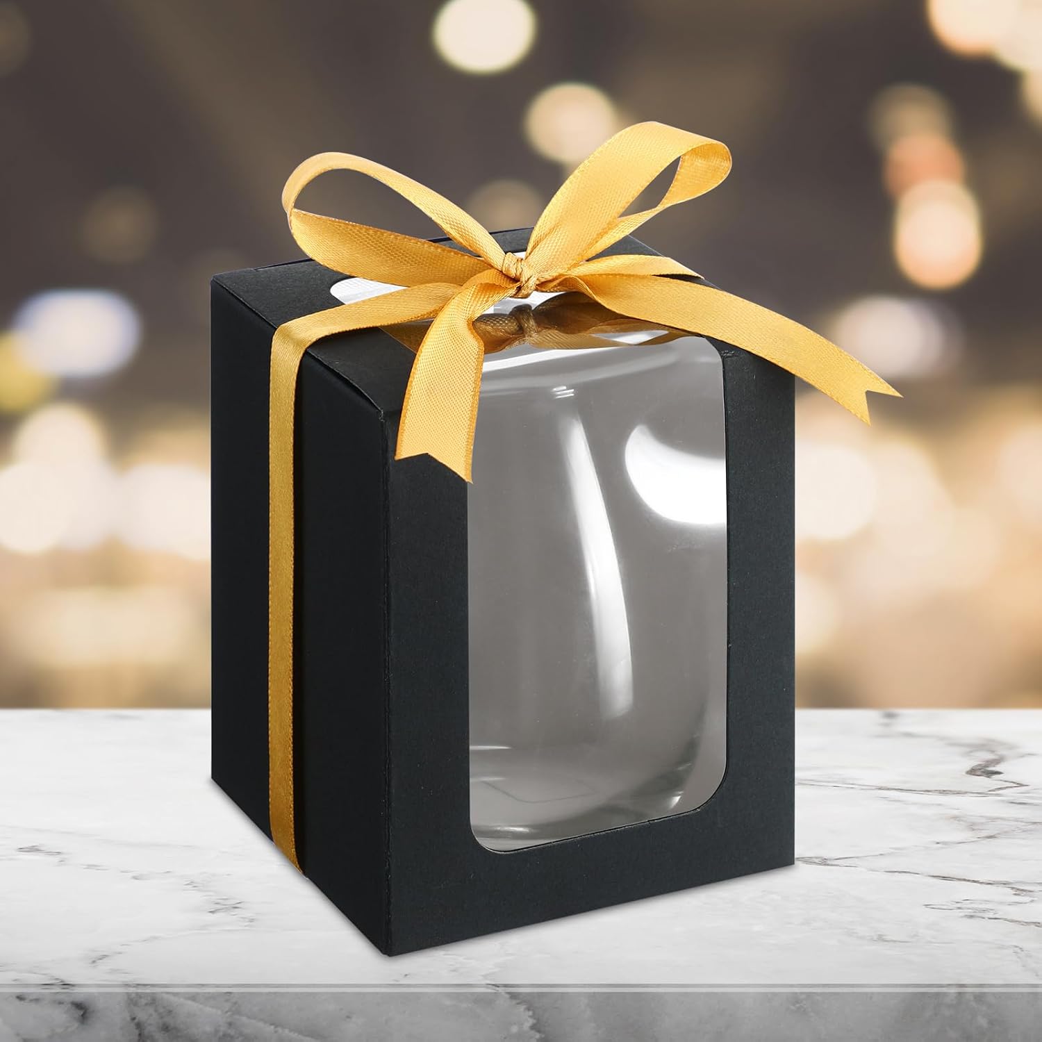 Fulmoon 50 Pack Clear Wine Glass Gift Boxes