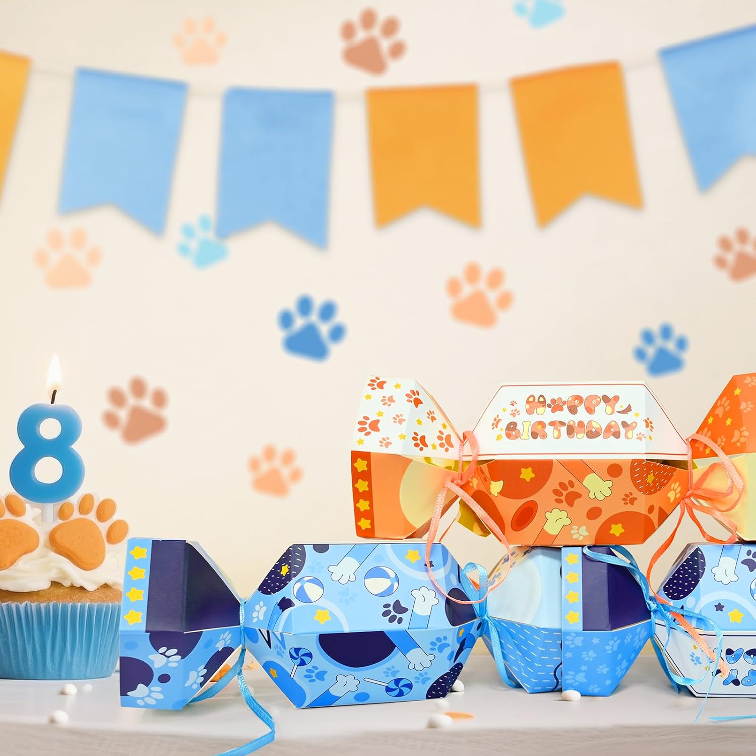 LOLStar Blue Dog Themed Candy Bags 12 Pcs