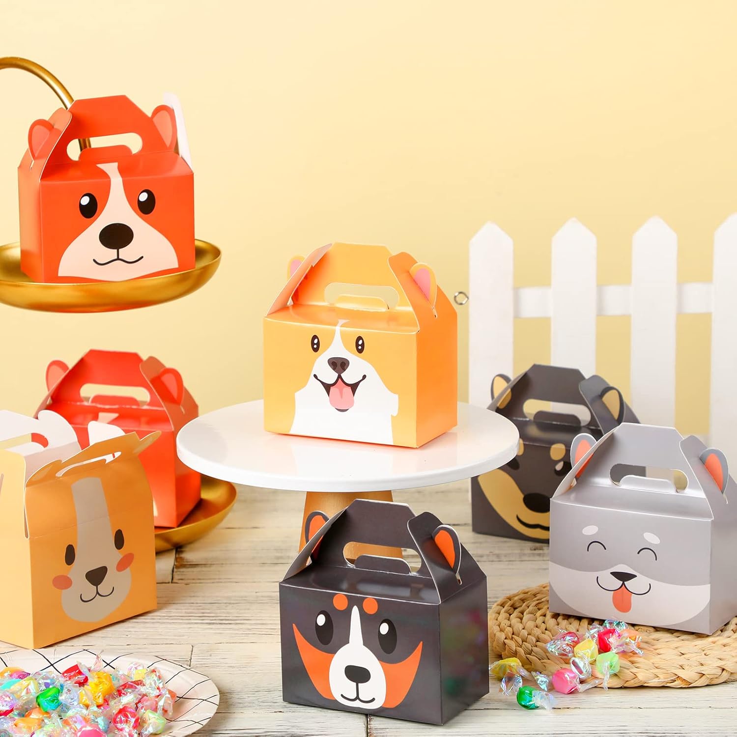 24 Pcs Dog Theme Gift Boxes for Birthday Parties