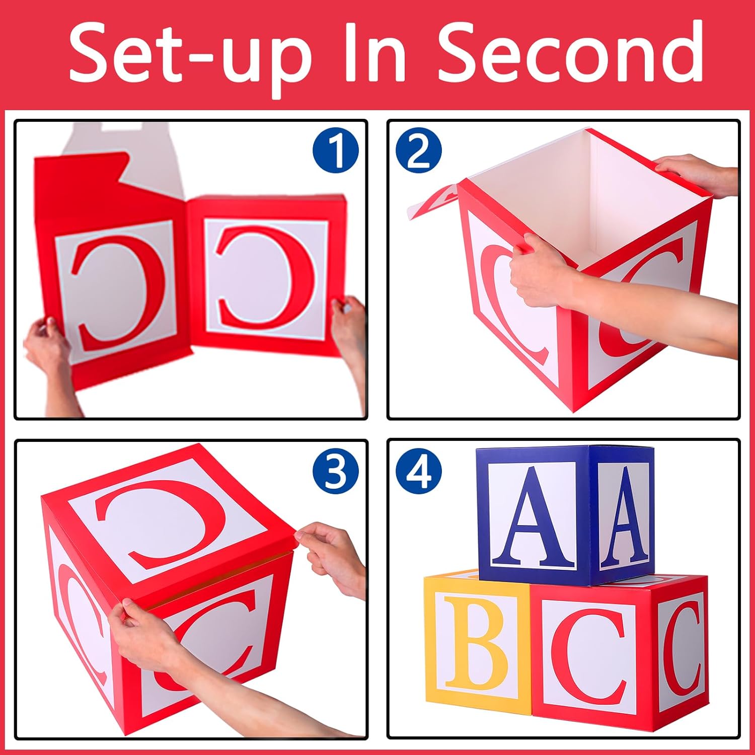 6 pcs ABC and 123 Friend Street Balloon Boxes