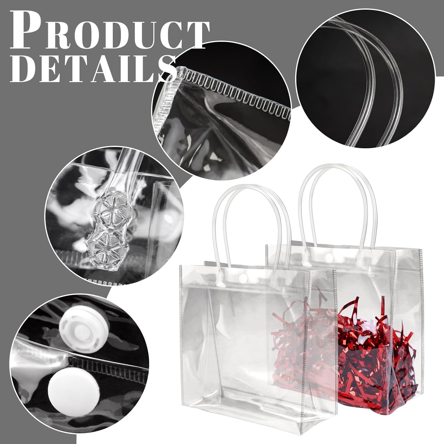 BadenBach 16 Pack Clear Gift Bags with Handles