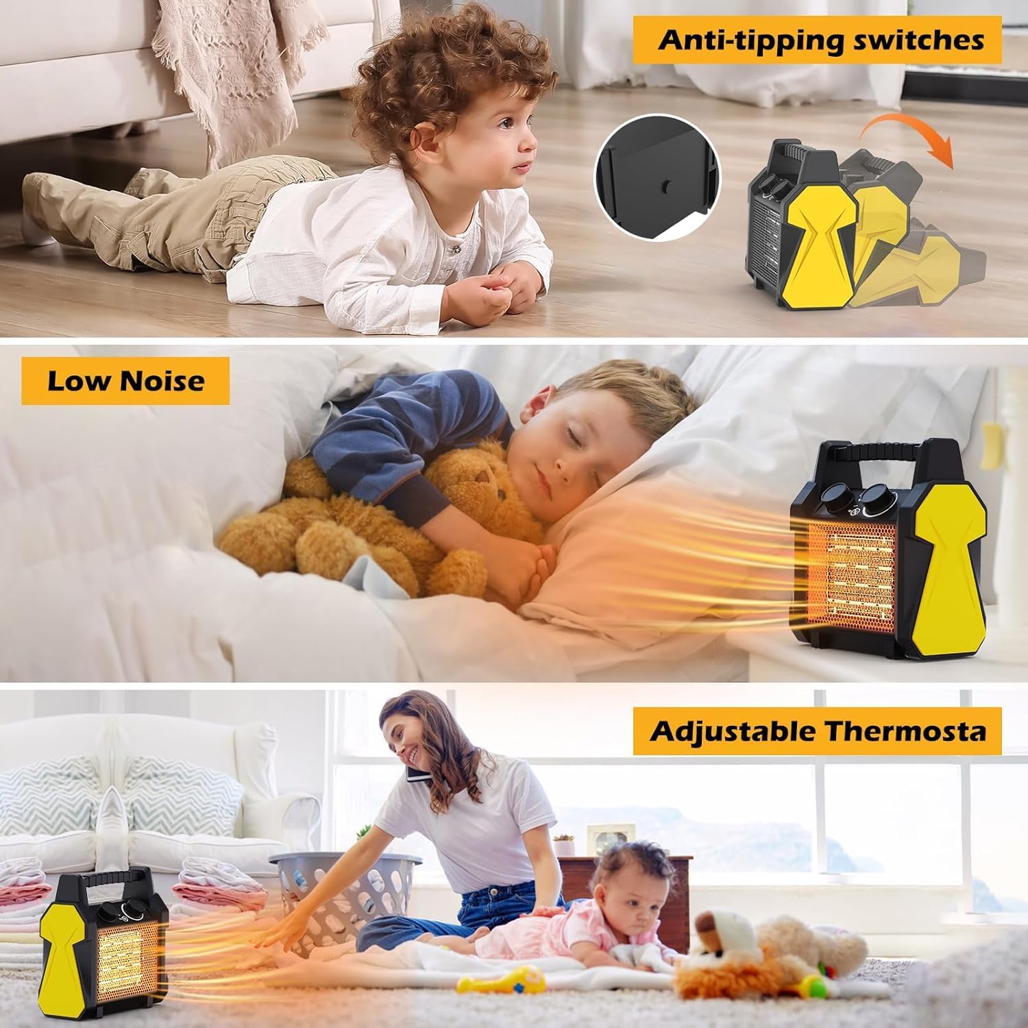 SEEYANG 1500W Electric Outdoor Heater with 3 Modes