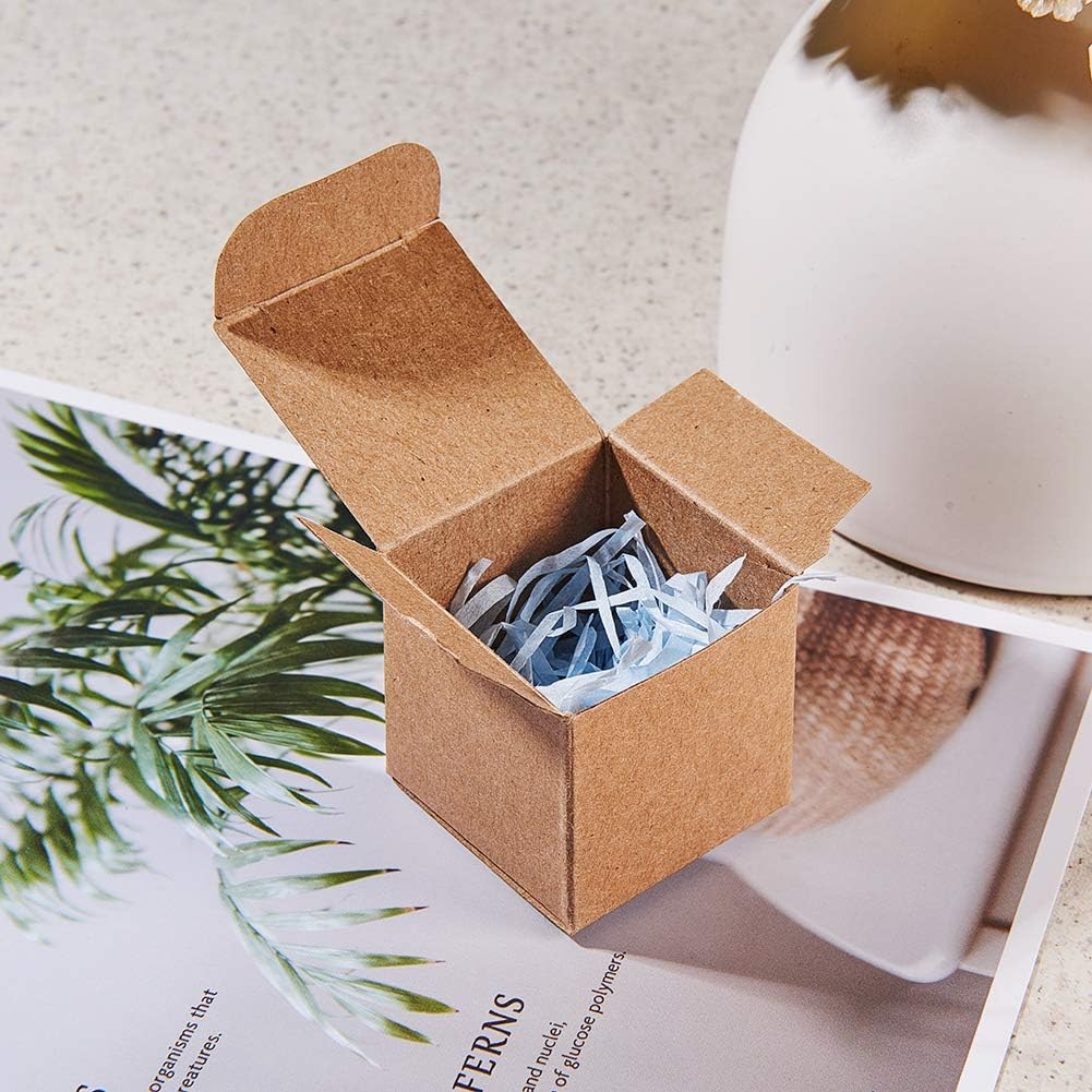 BENECREAT 50PCS Brown Paper Gift Boxes with Lids