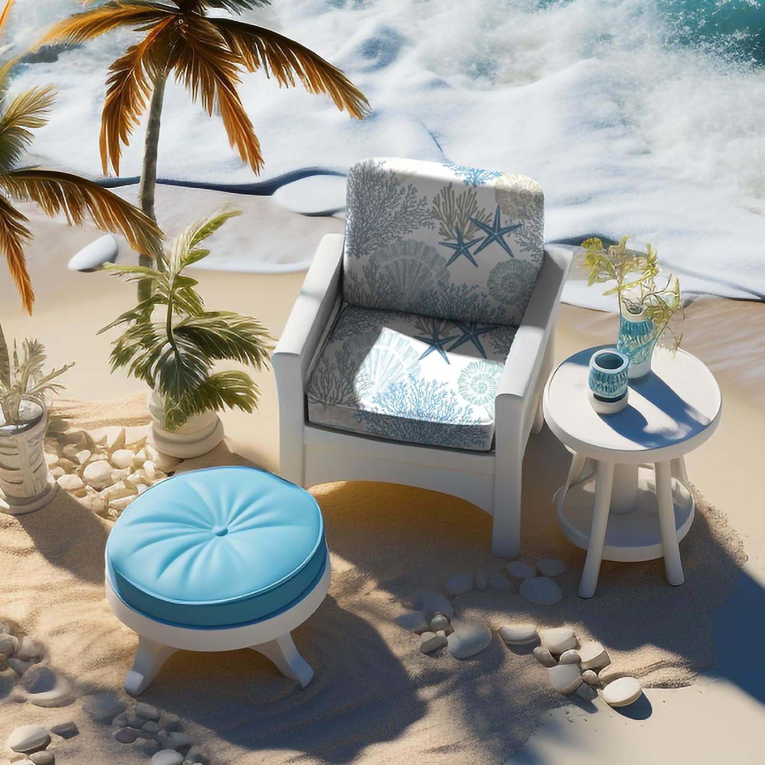 Hosuly 8 Pcs Summer Sofa Cushion Covers