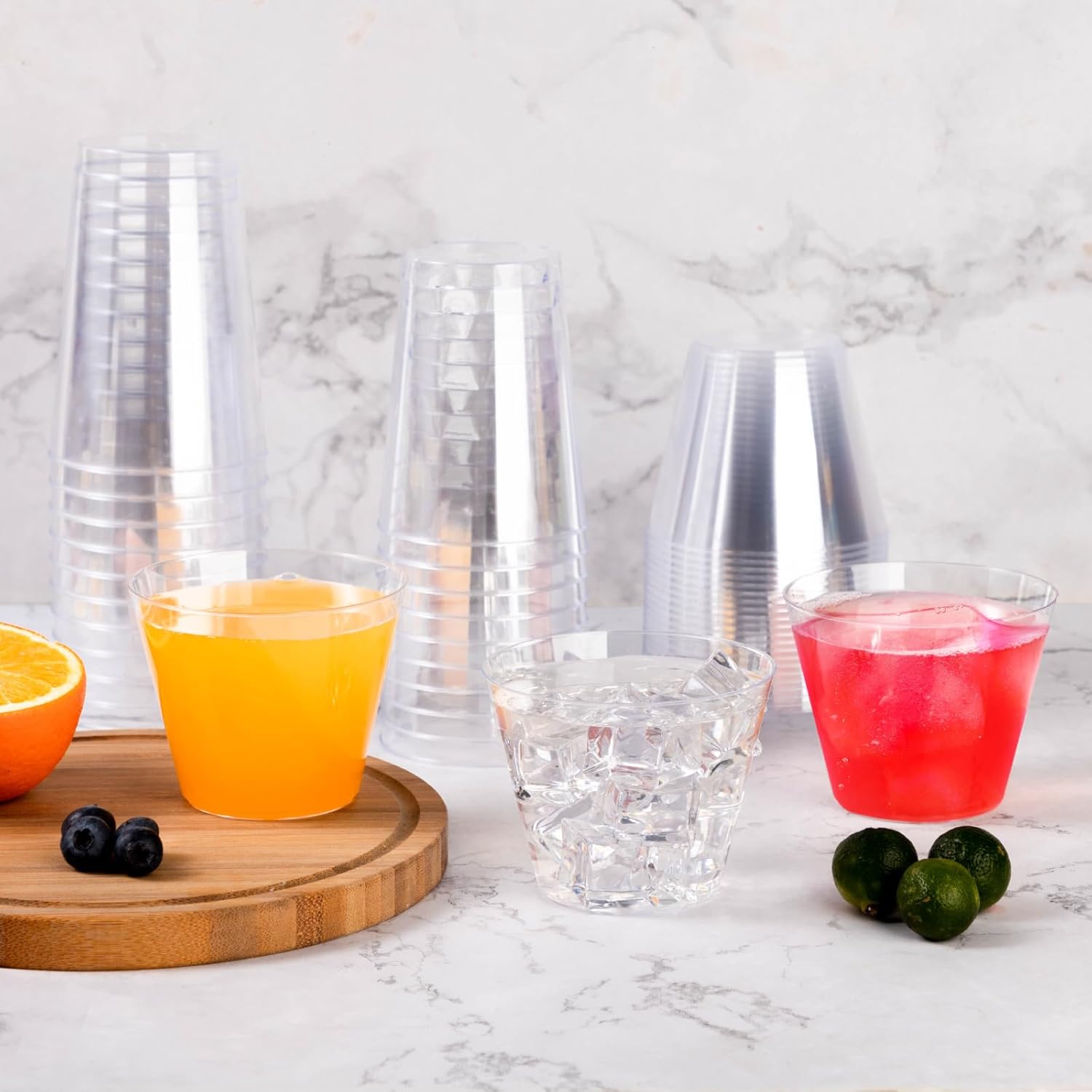 Goodluck 100PCS 9oz Clear Plastic Cups for Parties