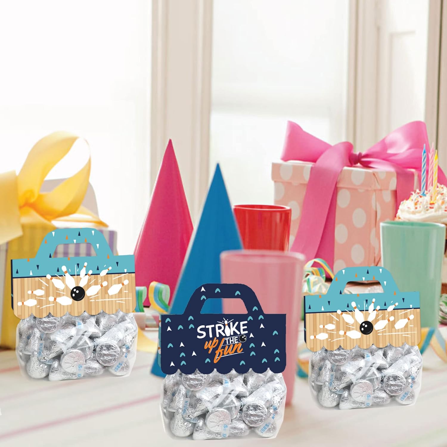 Strike Up The Fun Bowling Goodie Bag Labels Set of 24
