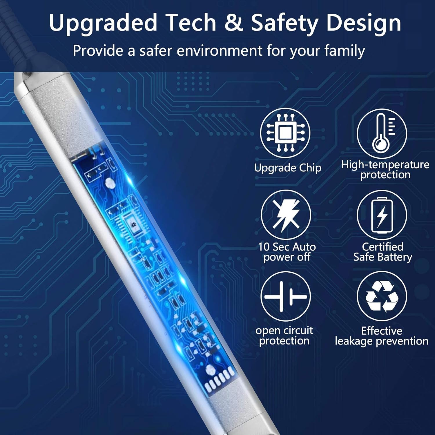 Windproof Rechargeable Electric Candle Lighter USB Silver