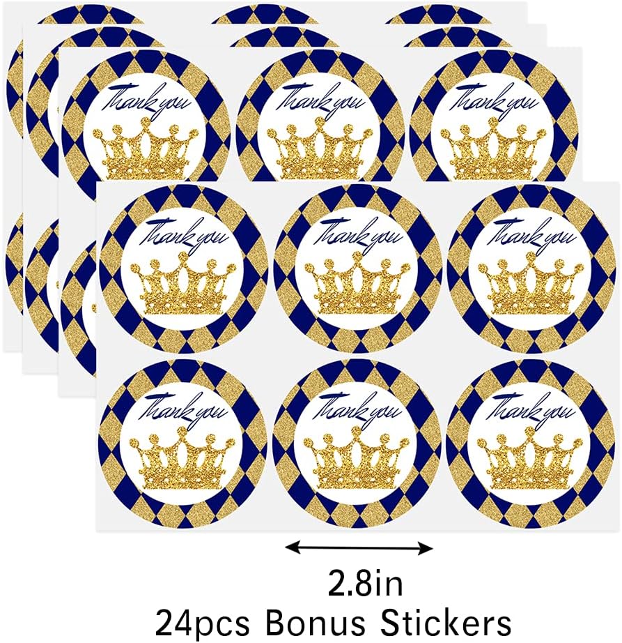 Prince Party Favors Candy Bags with Stickers