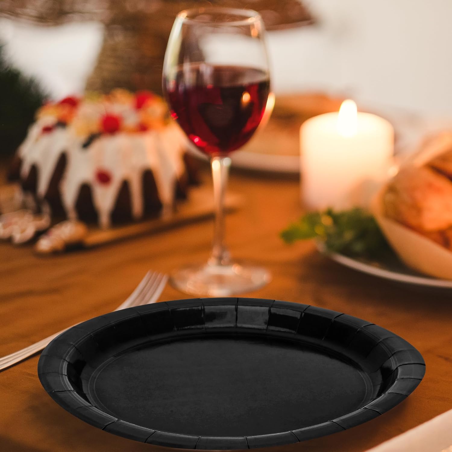 50 Pack 9 Inch Disposable Paper Party Plates
