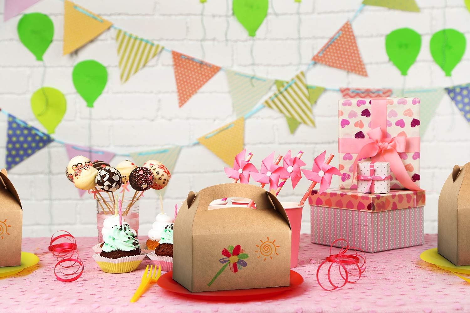 ValBox Treat Boxes 30 Pack Brown Kraft Gable Gift Boxes