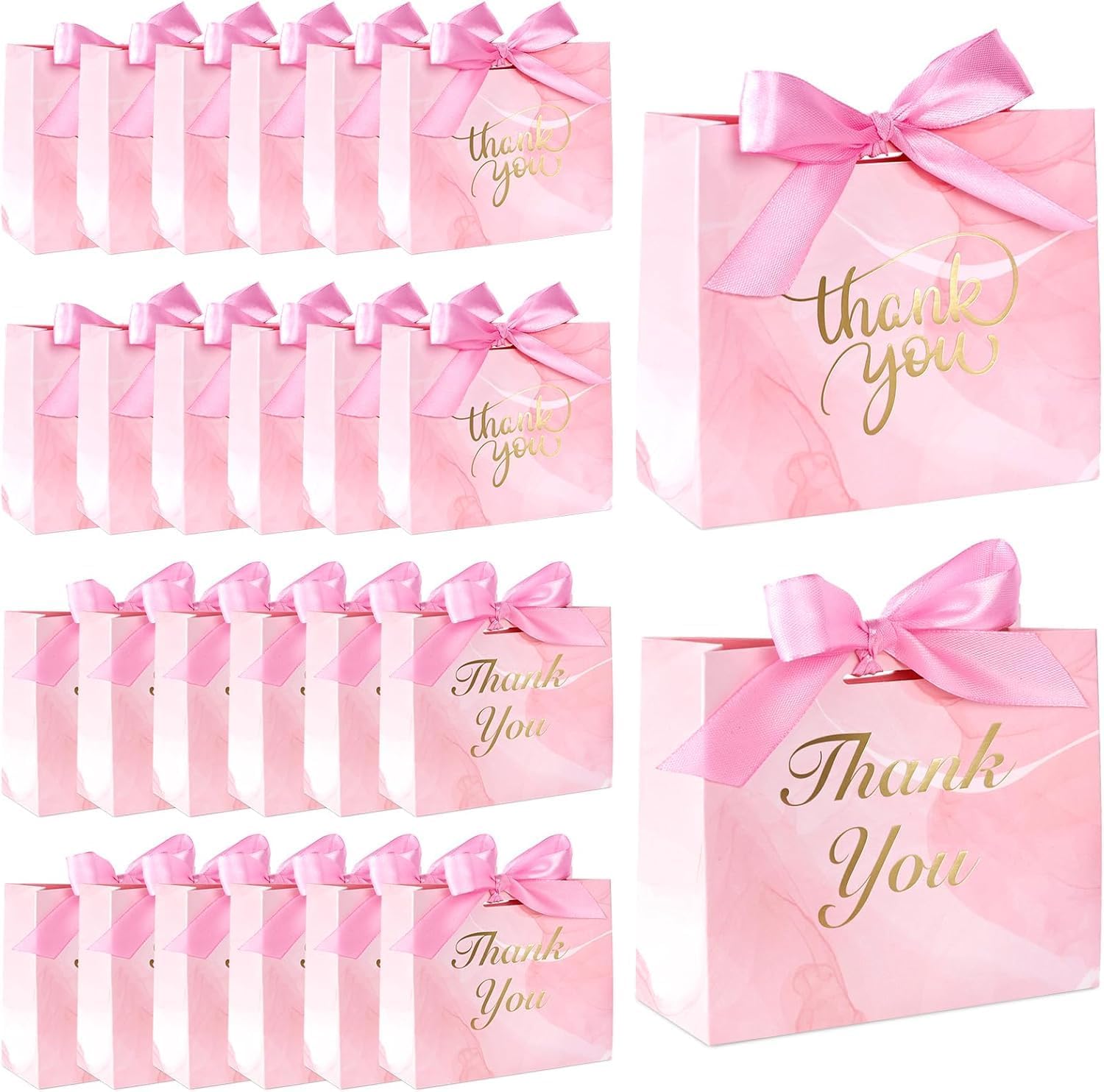 VGOODALL 24PCS Mini Party Favor Bags with Bow Ribbon for Events