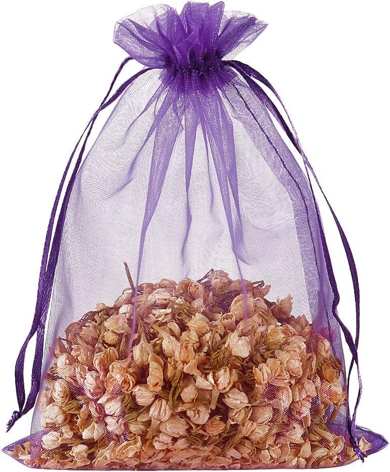 HRX Package 100pcs Purple Organza Gift Bags