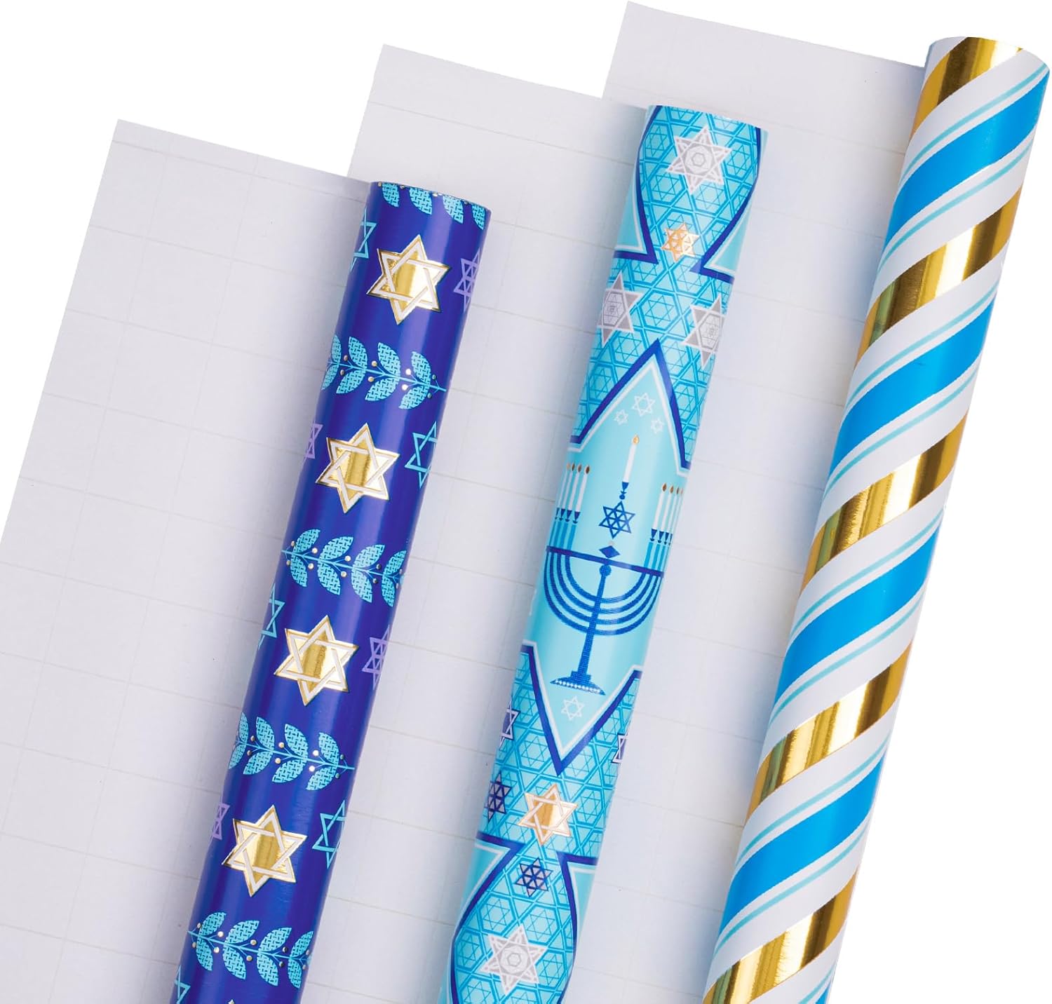 RUSPEPA Hanukkah Wrapping Paper Roll Set