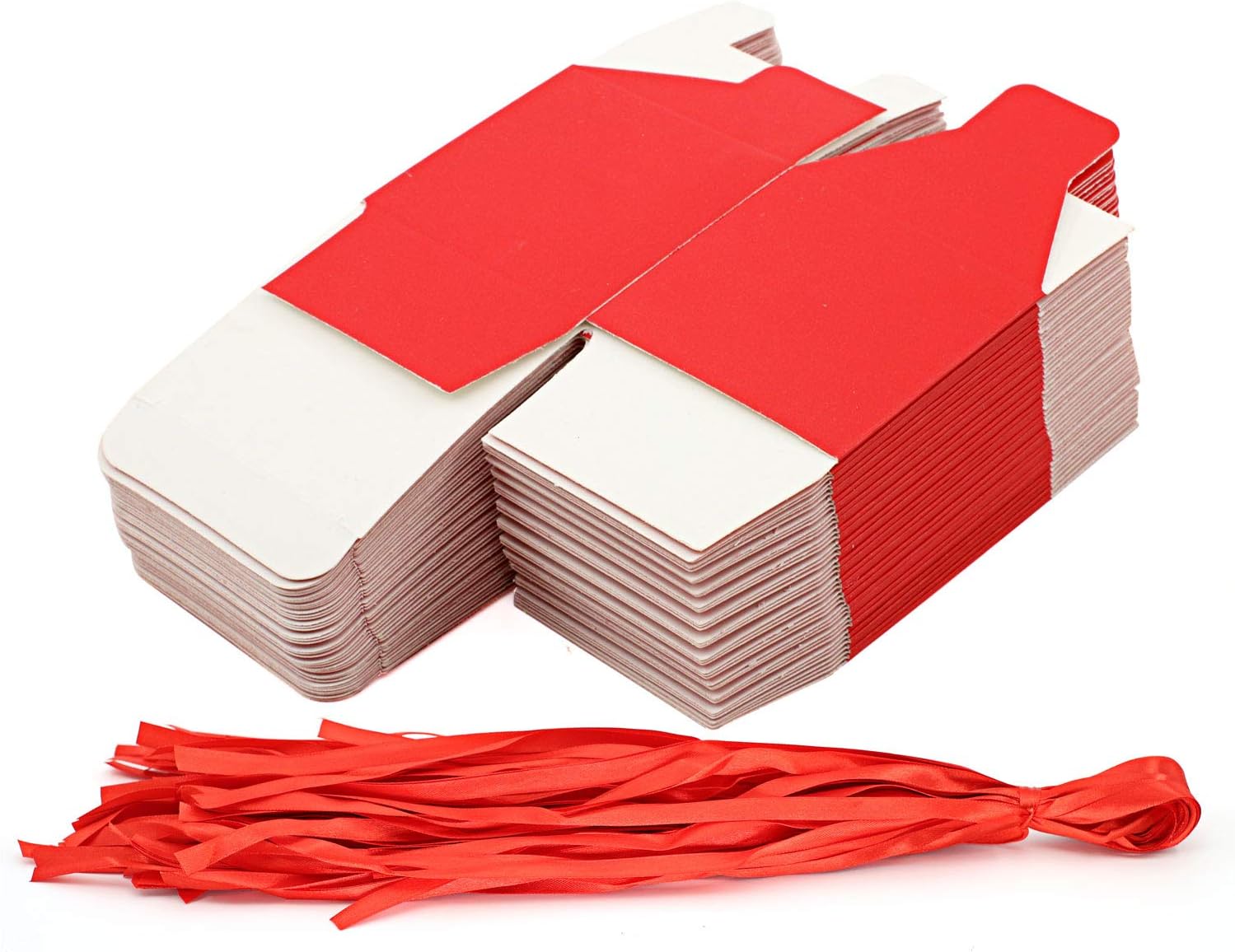 KPOSIYA 70 Pack Red Gift Boxes with Ribbons