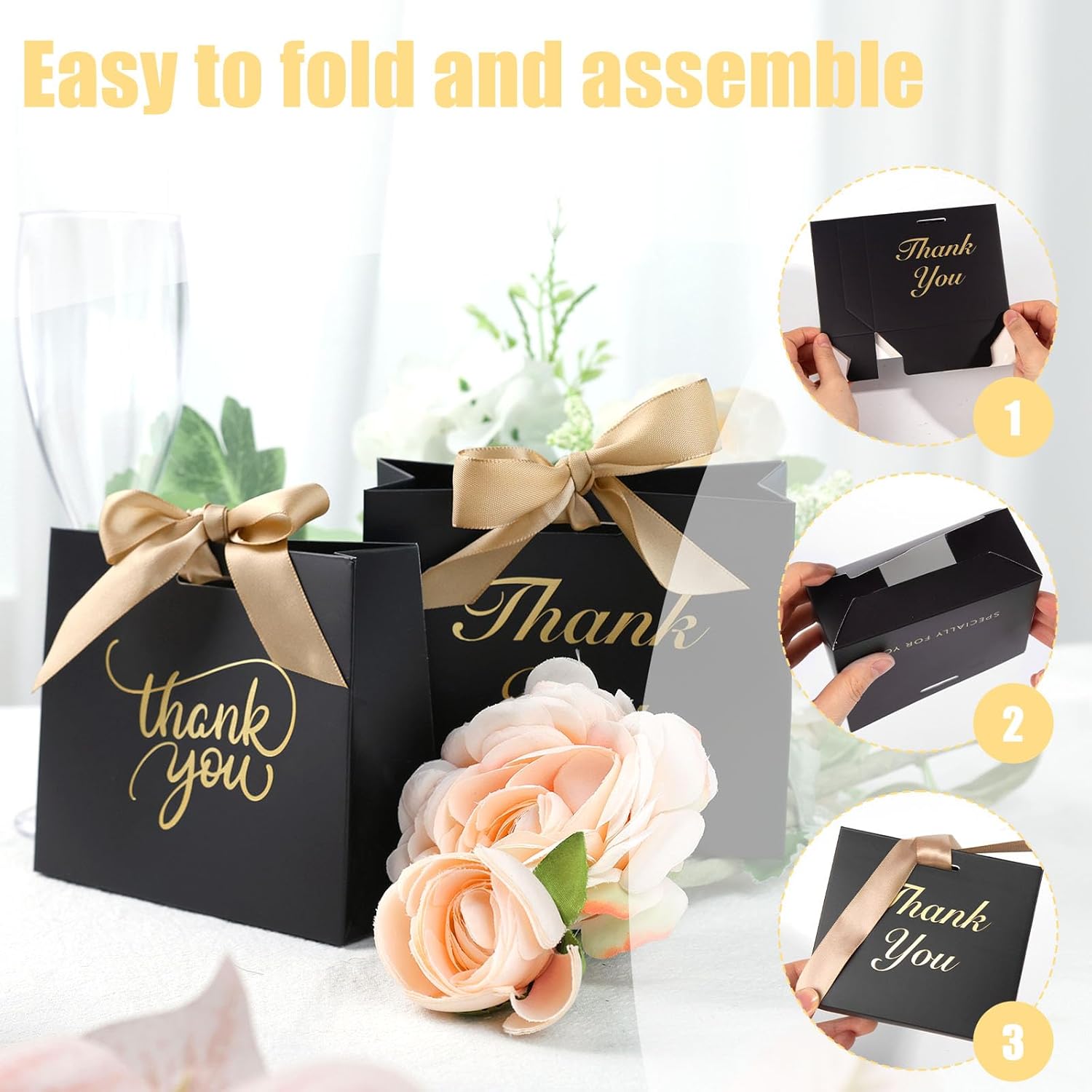 VGOODALL 24PCS Mini Party Favor Bags with Bow Ribbon 1