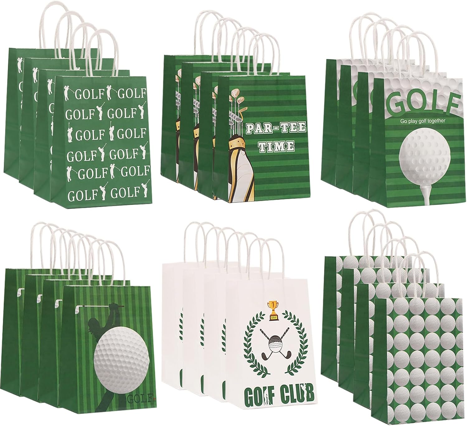 CZWXOXO 24pcs Golf Themed Gift Bags Party Supplies
