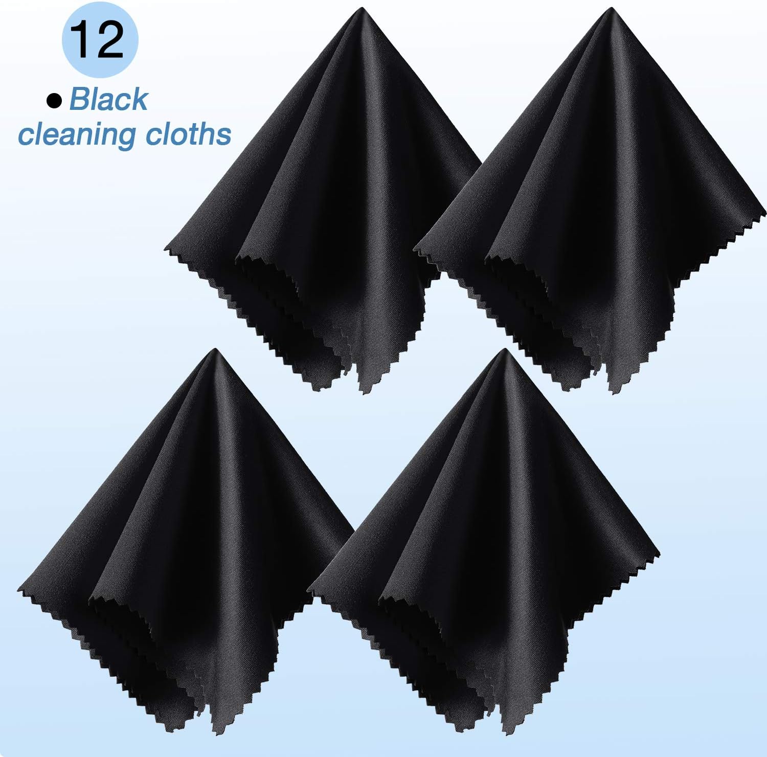 Frienda 12 Pack Oversized Microfiber Glass Cloths 12x12 Inch