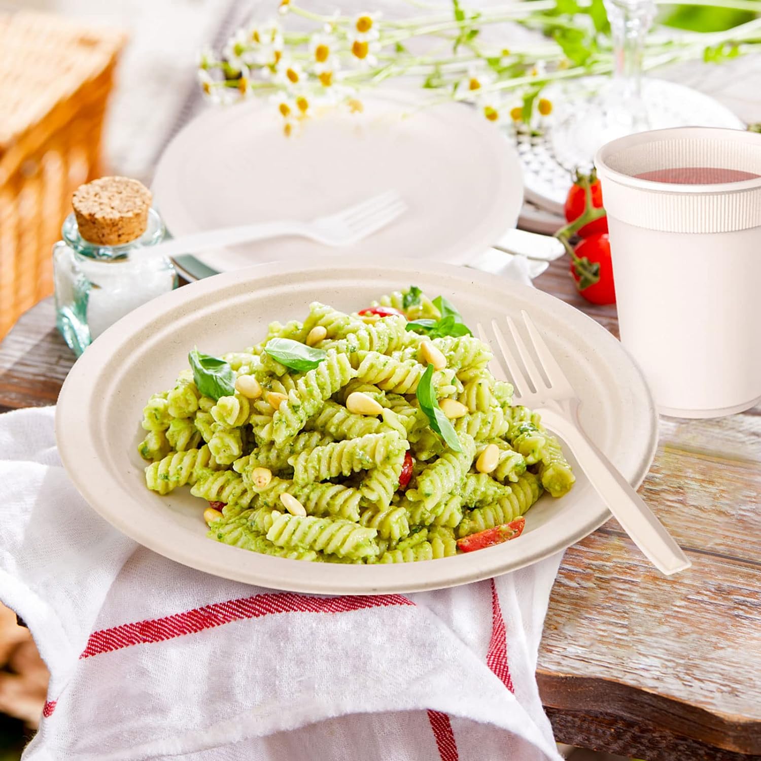 Gezond 400 Piece Compostable Paper Plates Set