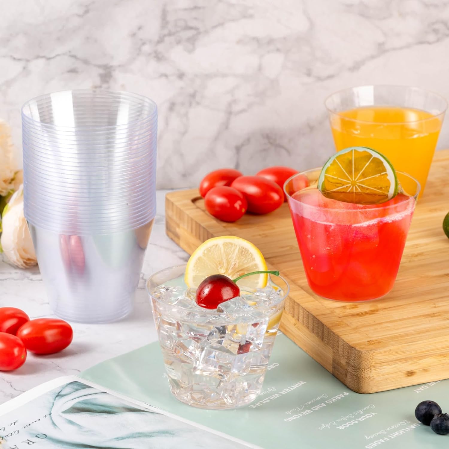 Goodluck 100PCS 9oz Clear Plastic Cups for Parties