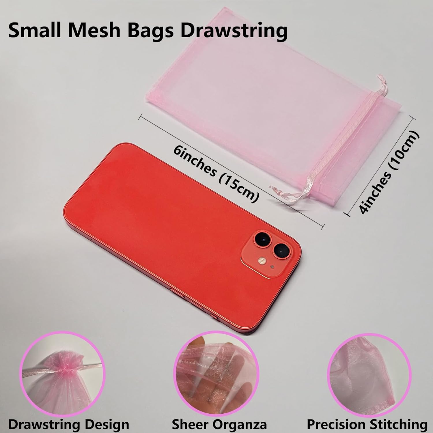 SIAGCRAW 100PCS Mixed Color Organza Bags 4x6 Inch