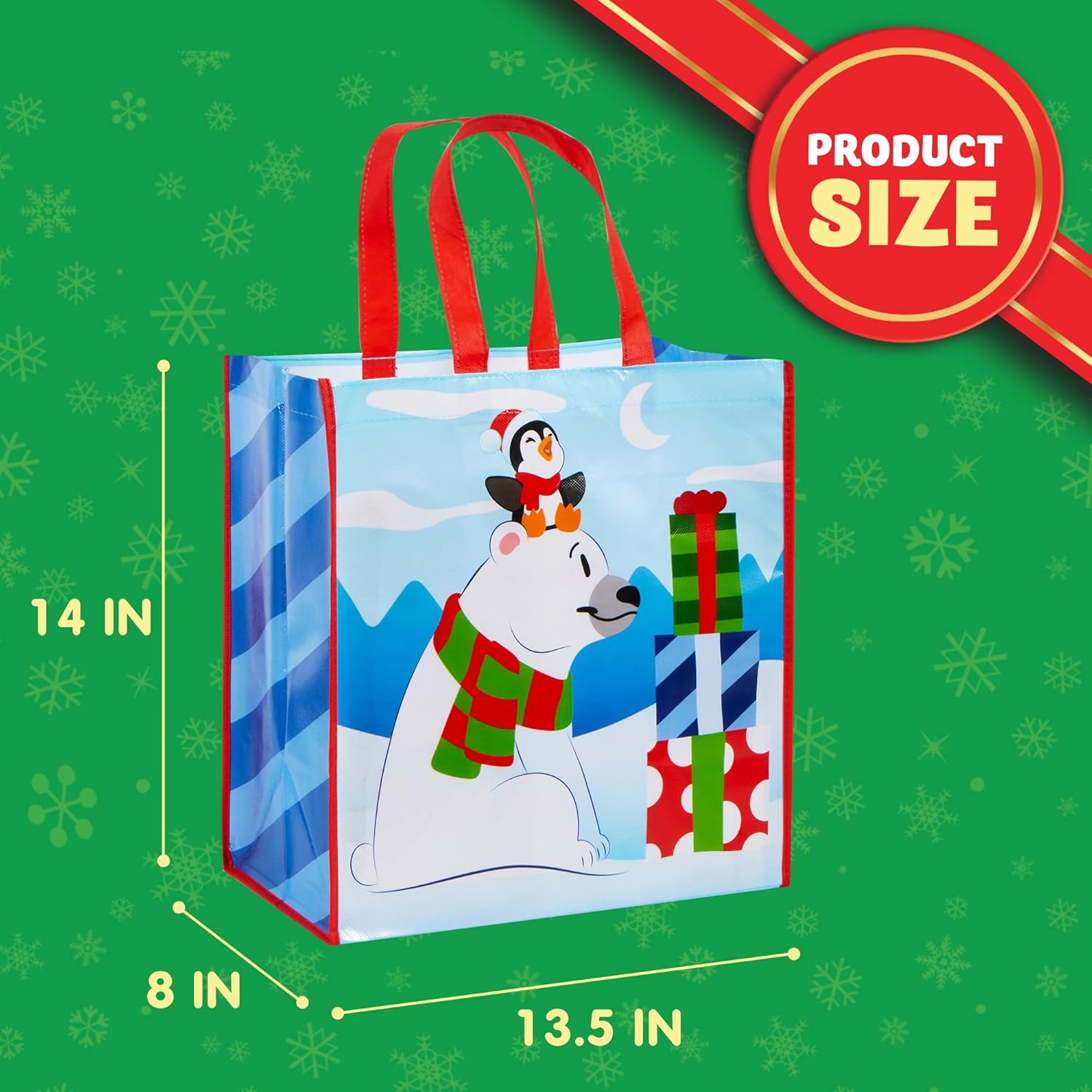 JOYIN 12 Extra-Large Christmas Gift Bags With Handles
