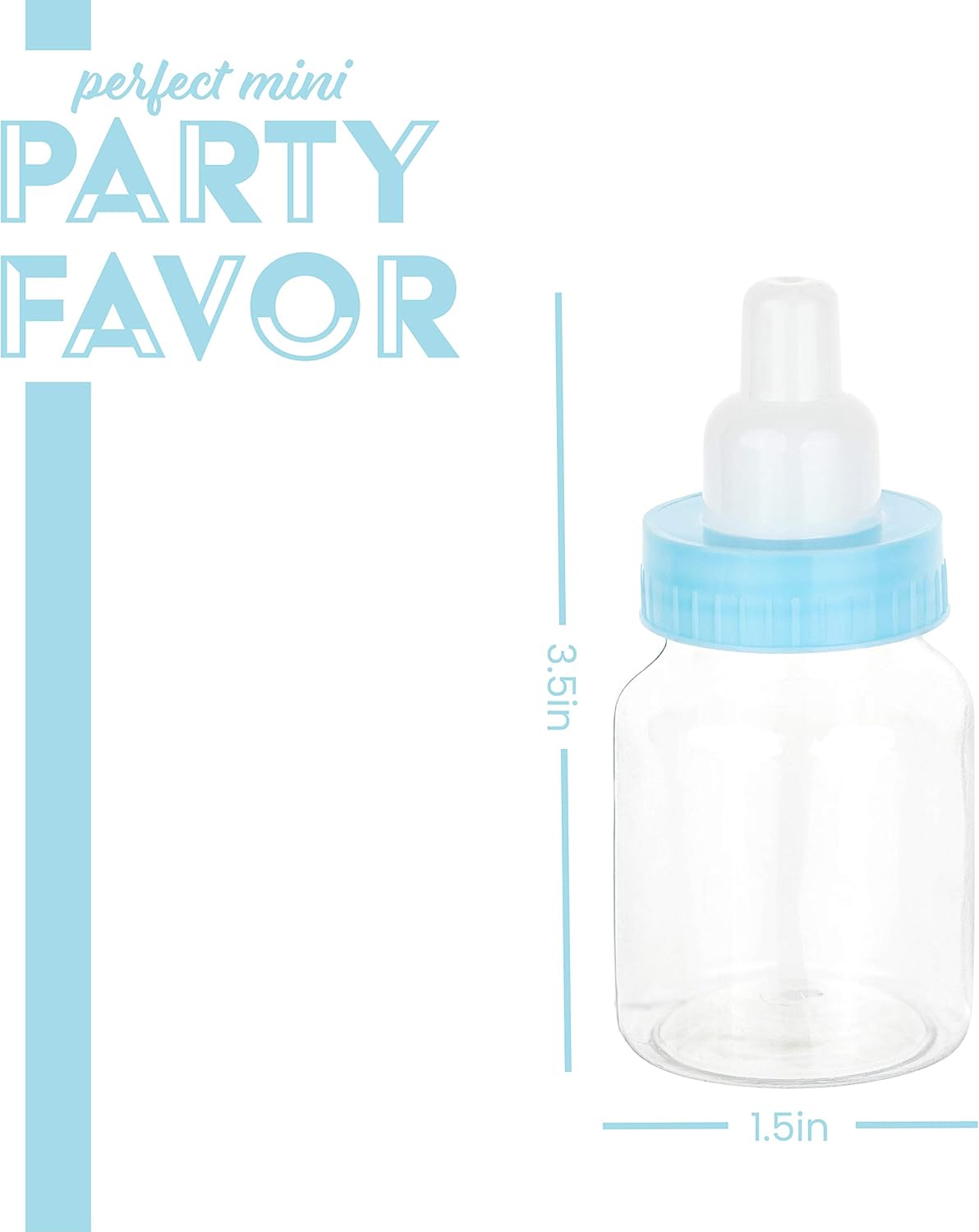 Hammont Blue Baby Boy Acrylic Candy Boxes 36 Pack