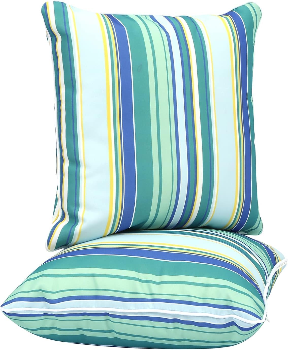 Enipate Outdoor Throw Pillows Set of 2 Striped Water Resistant