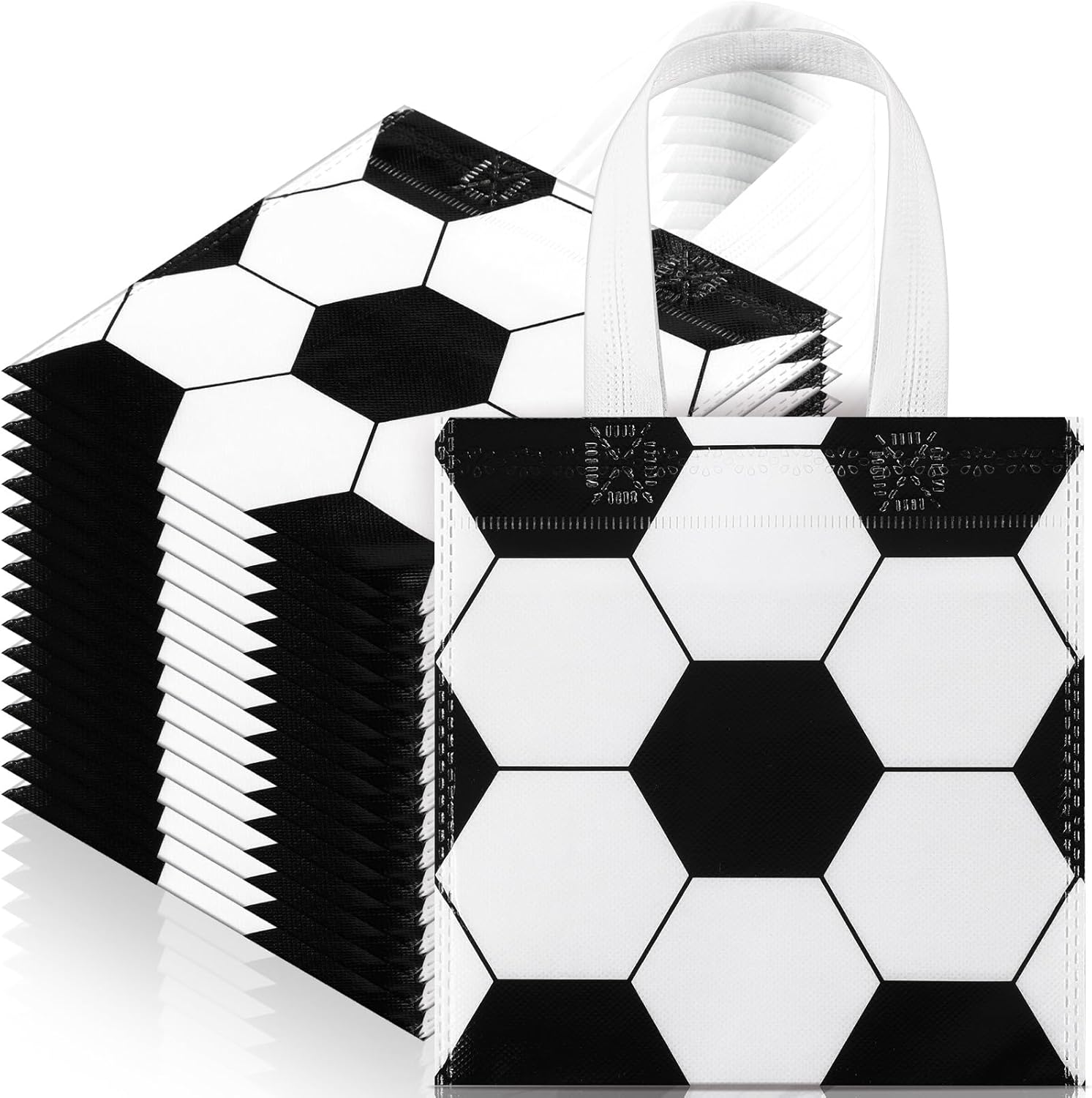 Sweetude 12 Pcs Soccer Gift Bags with Handles