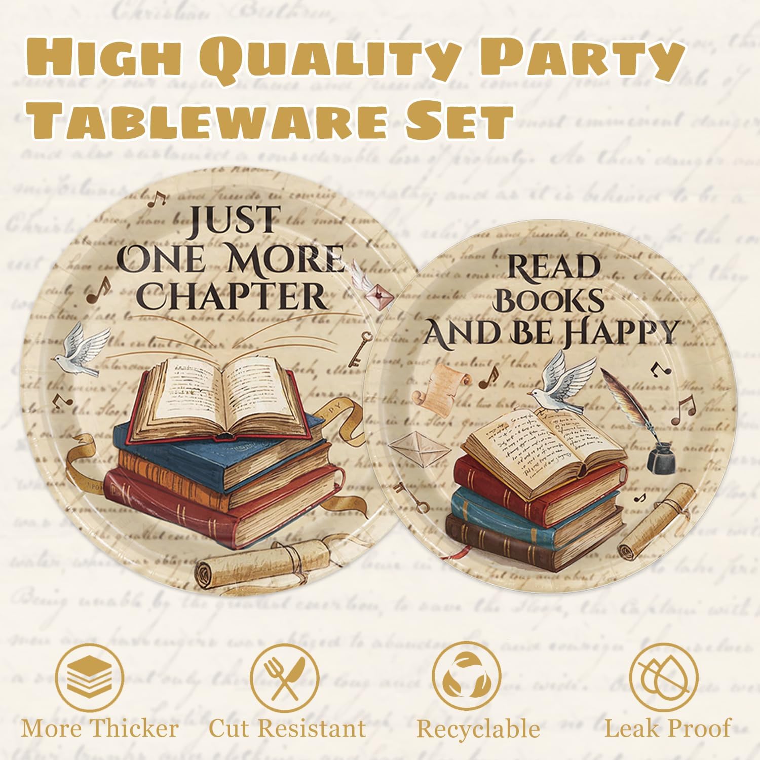 Book Themed Party Decor Set for 20 Guests