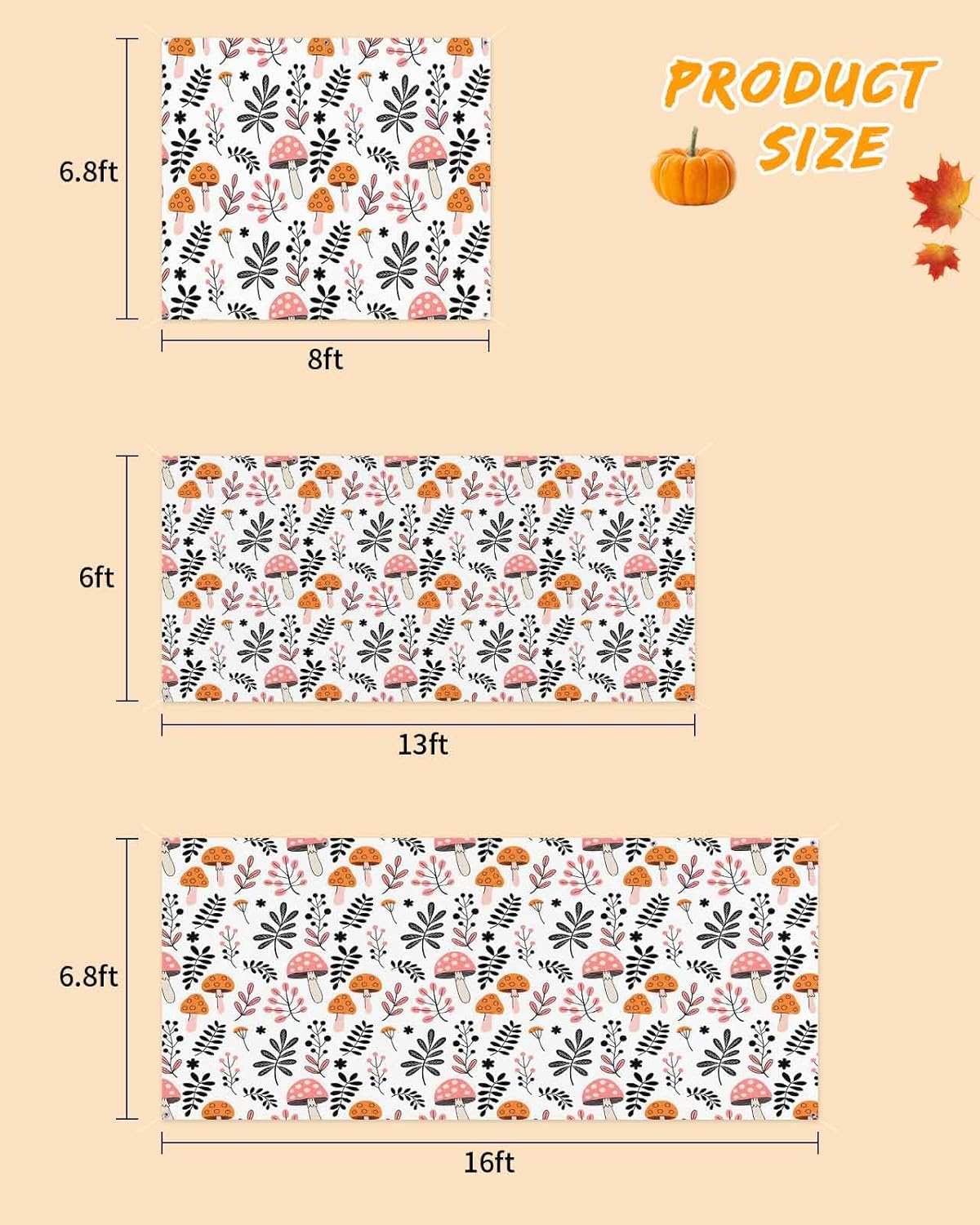 Fall Garage Door Banner 7x8 ft Autumn Decor