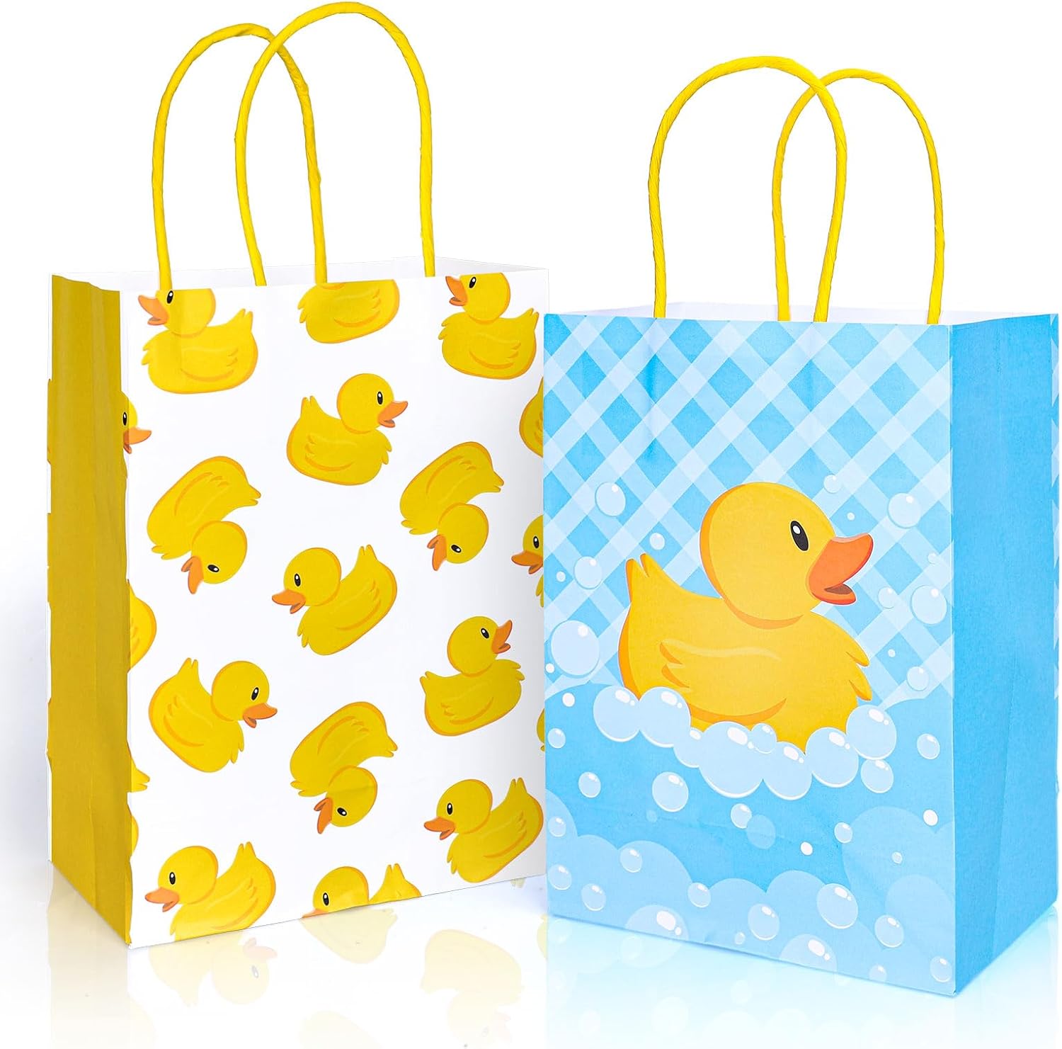 FYSUIMU 24Pcs Yellow Duck Gift Bags with Handles