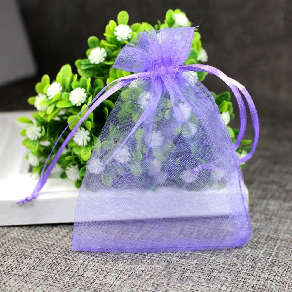 Wudygirl 100pcs Lilac Organza Gift Bags
