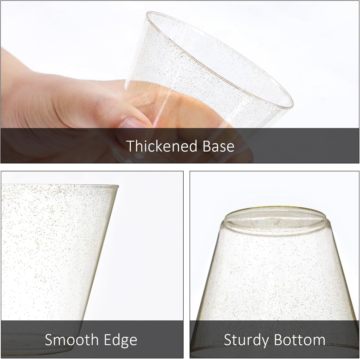300 Count 9 Oz Gold Plastic Cups for Parties