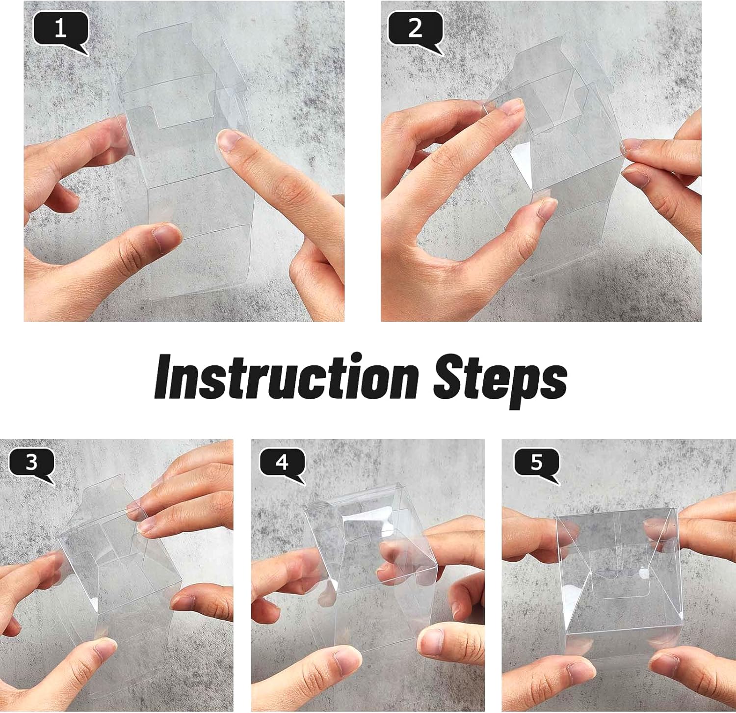 100 Pack Clear 2x2x2 Inch Favor Boxes with Ribbons