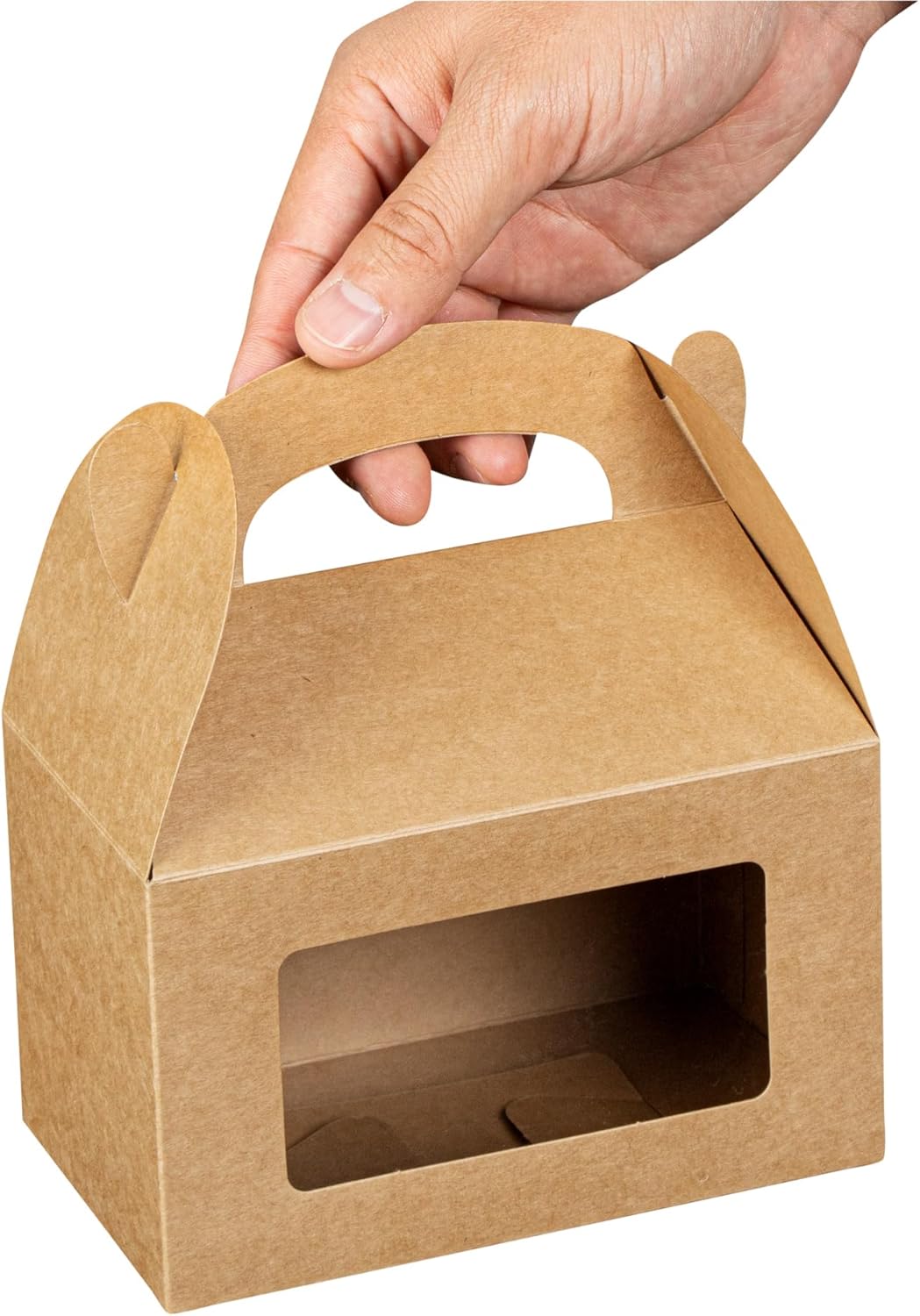 Restaurantware Bio Tek Gable Boxes 6x35x35 Inch Clear PET Window Gift Boxes