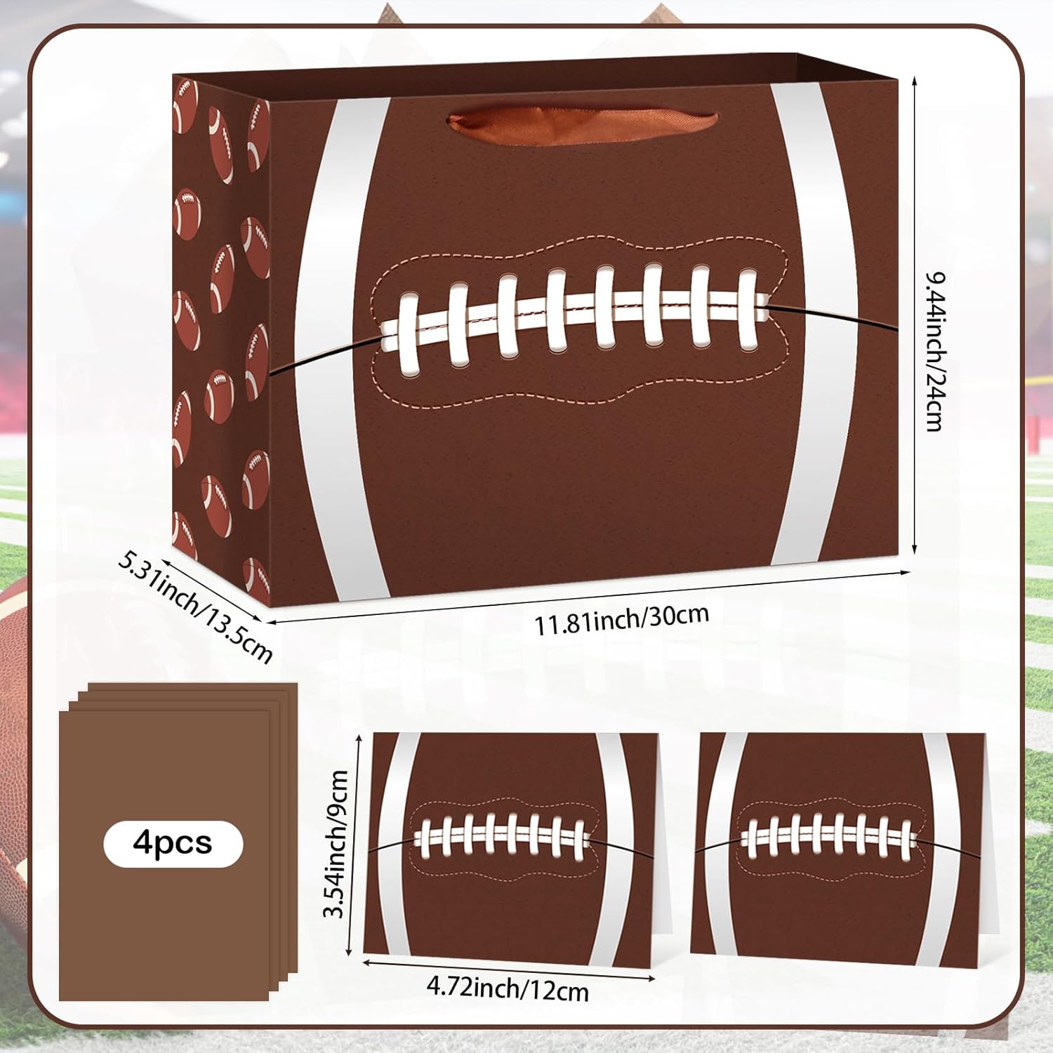 Hooqict Football Gift Bag Set for Boys Birthday Party