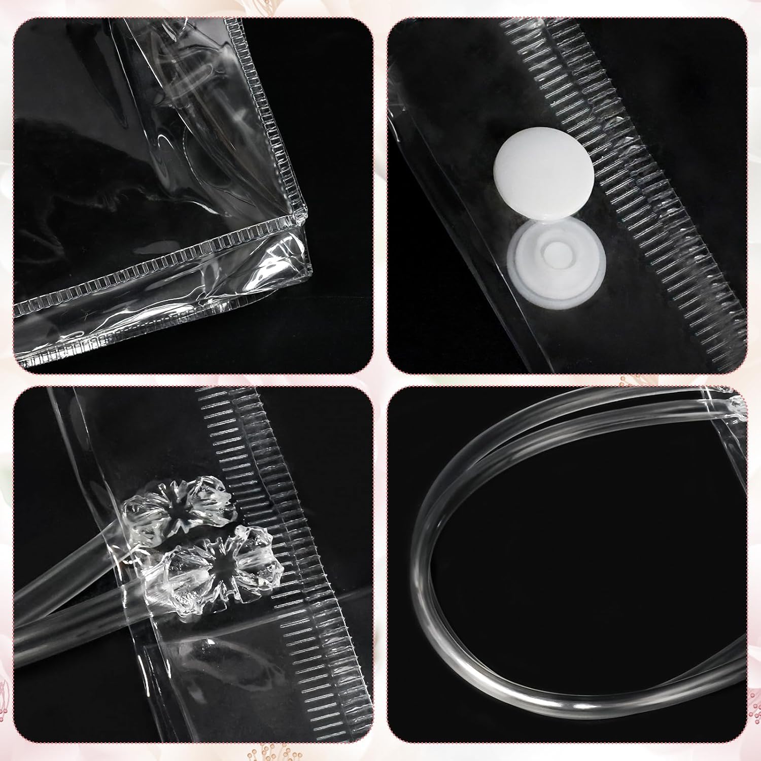 WhizToys 12PCS Clear Gift Bags With Handles