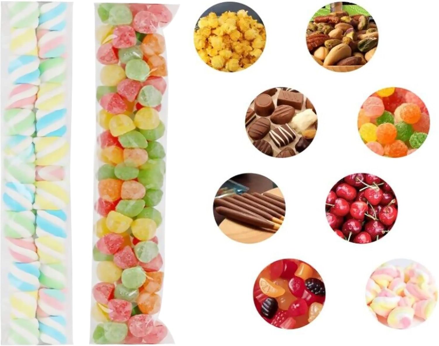BornFeel Cellophane Bags 3x8 Clear 100pcs for Bakery Crafts