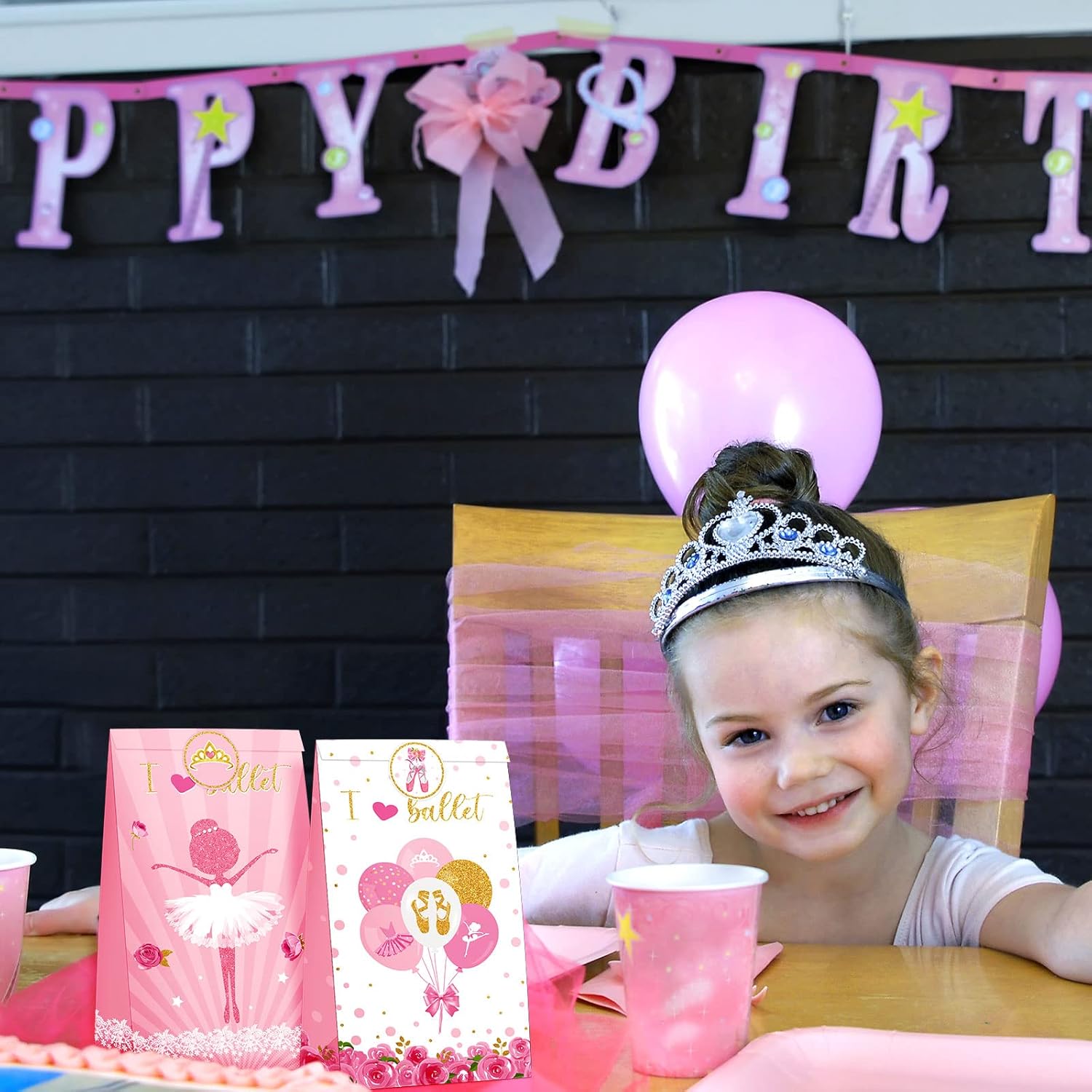 Jecery 24 Pcs Mini Ballerina Gift Bags for Birthday Parties