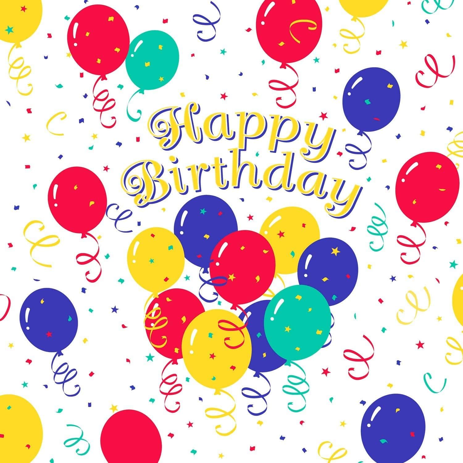 Party Essentials Heavy Duty Plastic Table Cover Happy Birthday 54x108