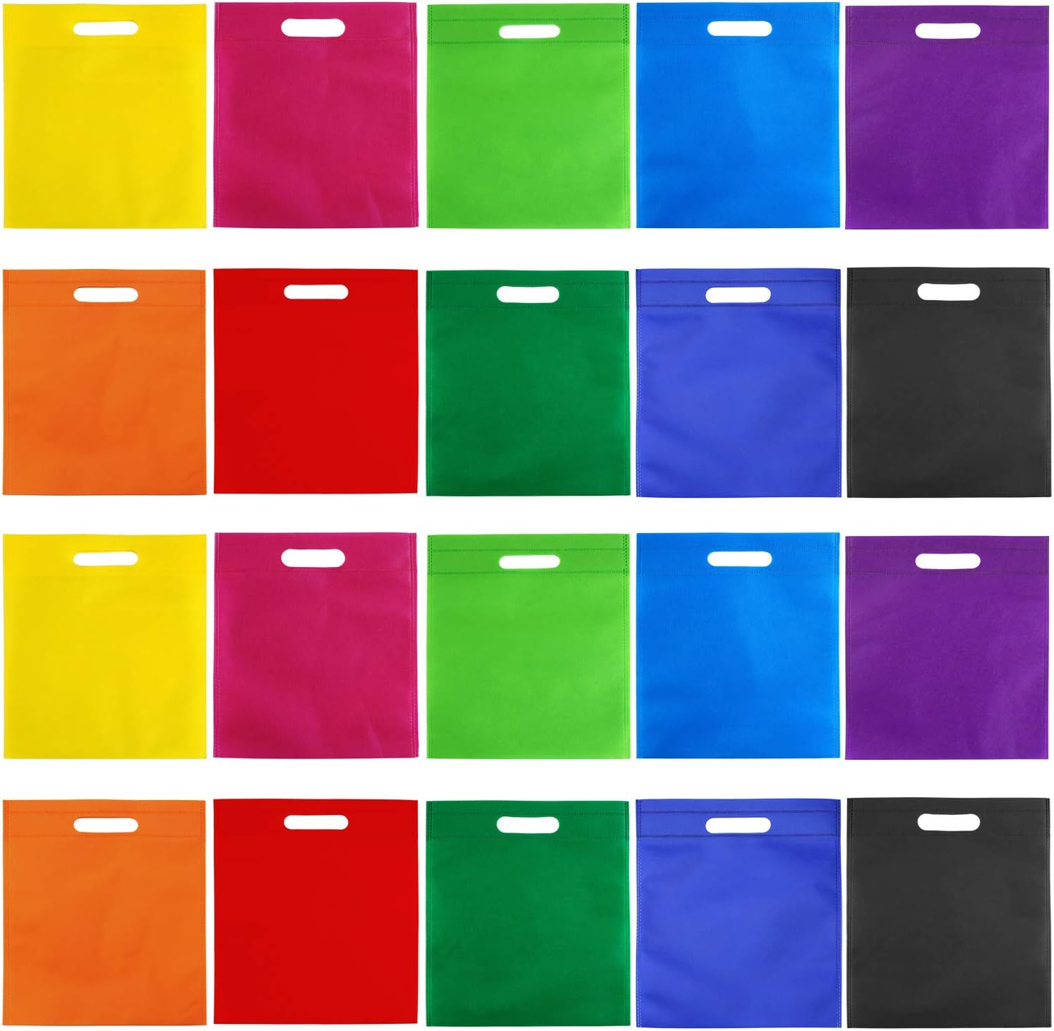 Aneco 50 Piece Rainbow Gift Bags with Handles 95x115 Inch Party Supplies