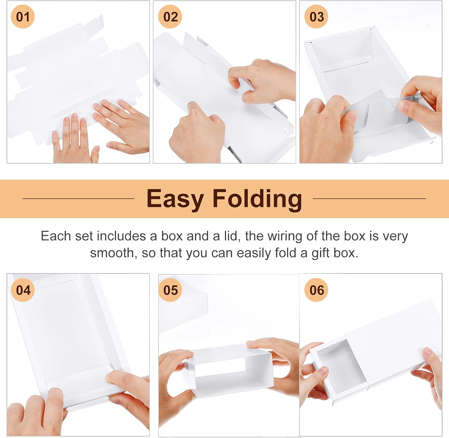Zonon 30 Piece Kraft Paper Drawer Boxes for Gifts