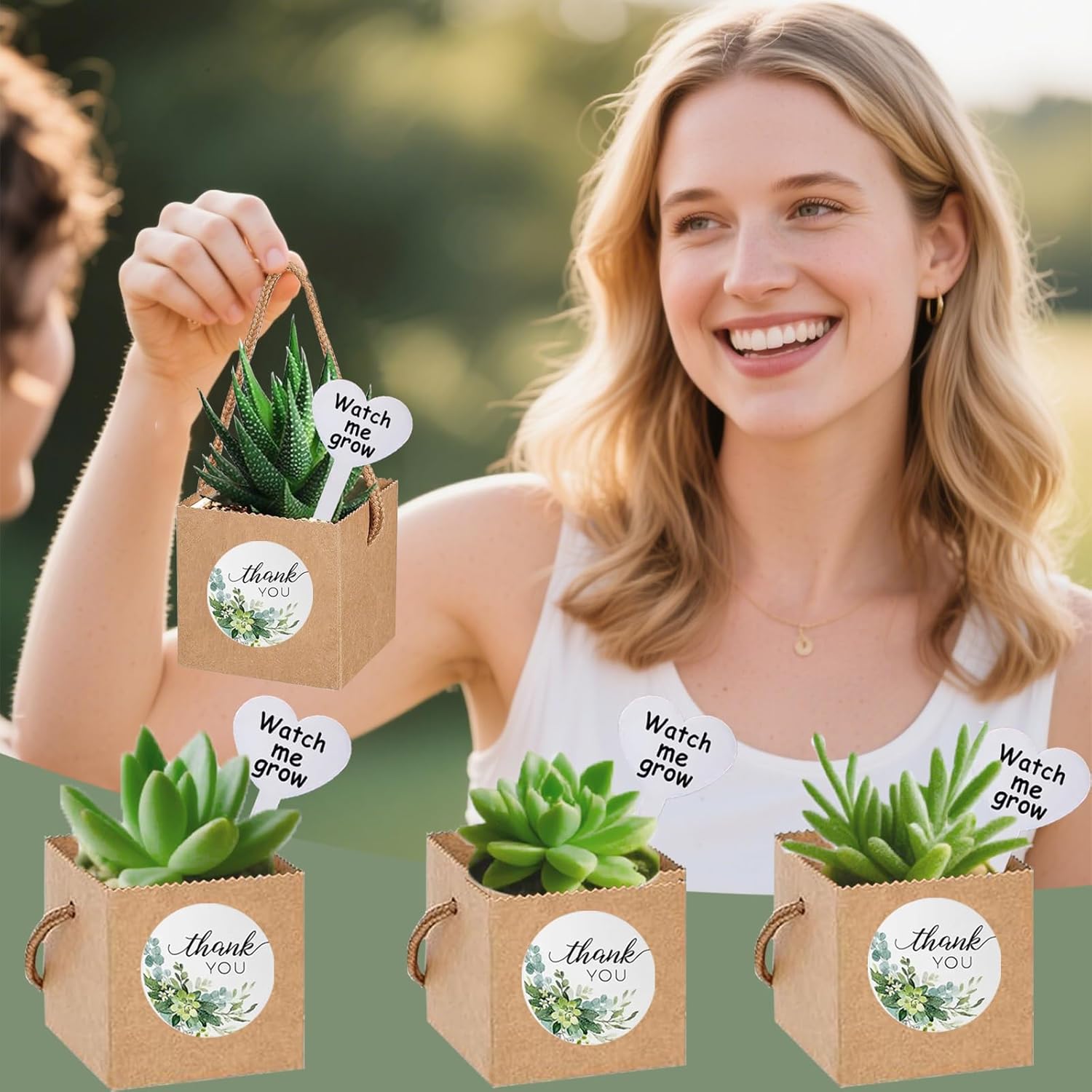 40 Pack Succulent Wrap Bags with Gift Box Set